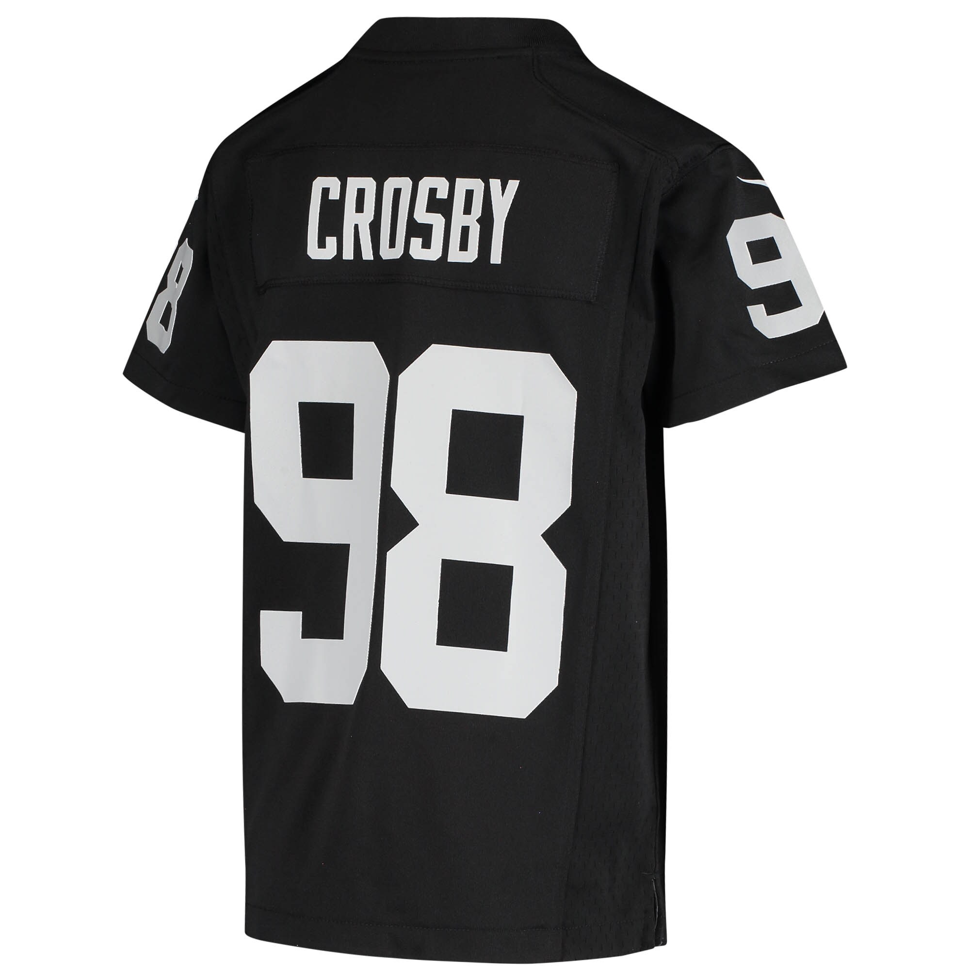 Youth Las Vegas Raiders Maxx Crosby Black Game Jersey JS3857 Saliibo - Image 3