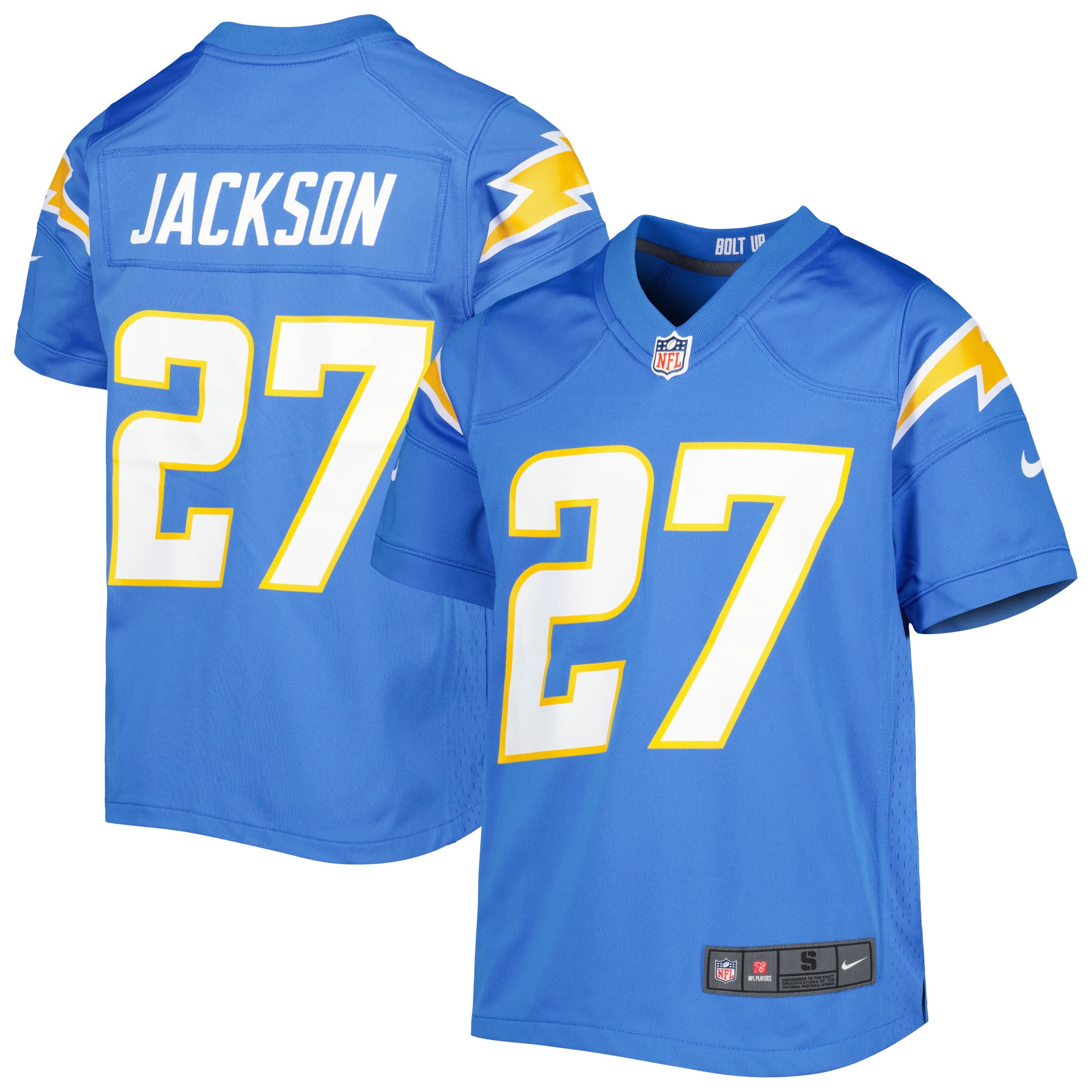 Youth Los Angeles Chargers JC Jackson Powder Blue Game Jersey JS6910 Saliibo