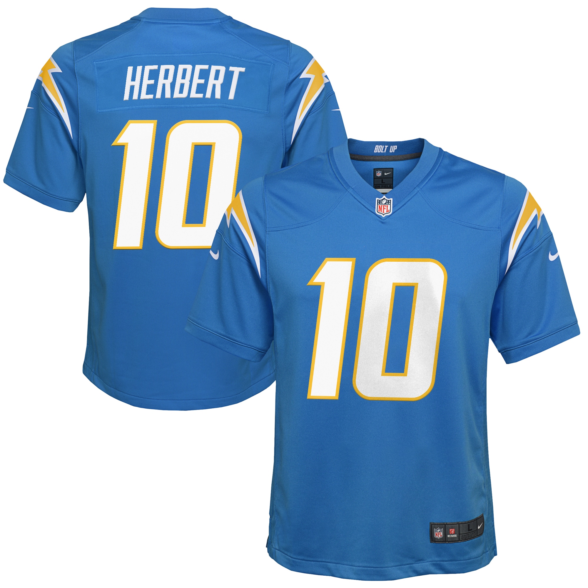 Youth Los Angeles Chargers Justin Herbert Powder Blue Game Jersey JS8875 Saliibo