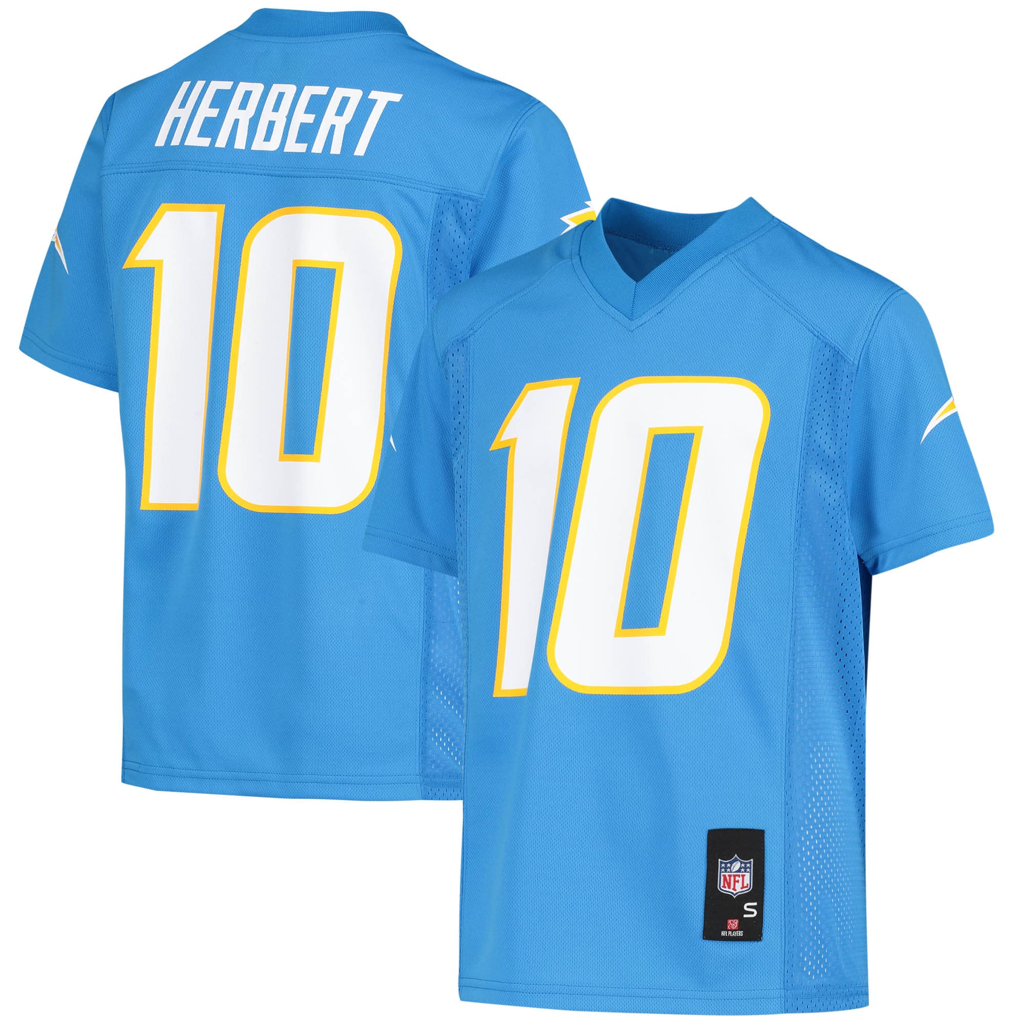 Youth Los Angeles Chargers Justin Herbert Powder Blue Player Jersey JS9267 Saliibo