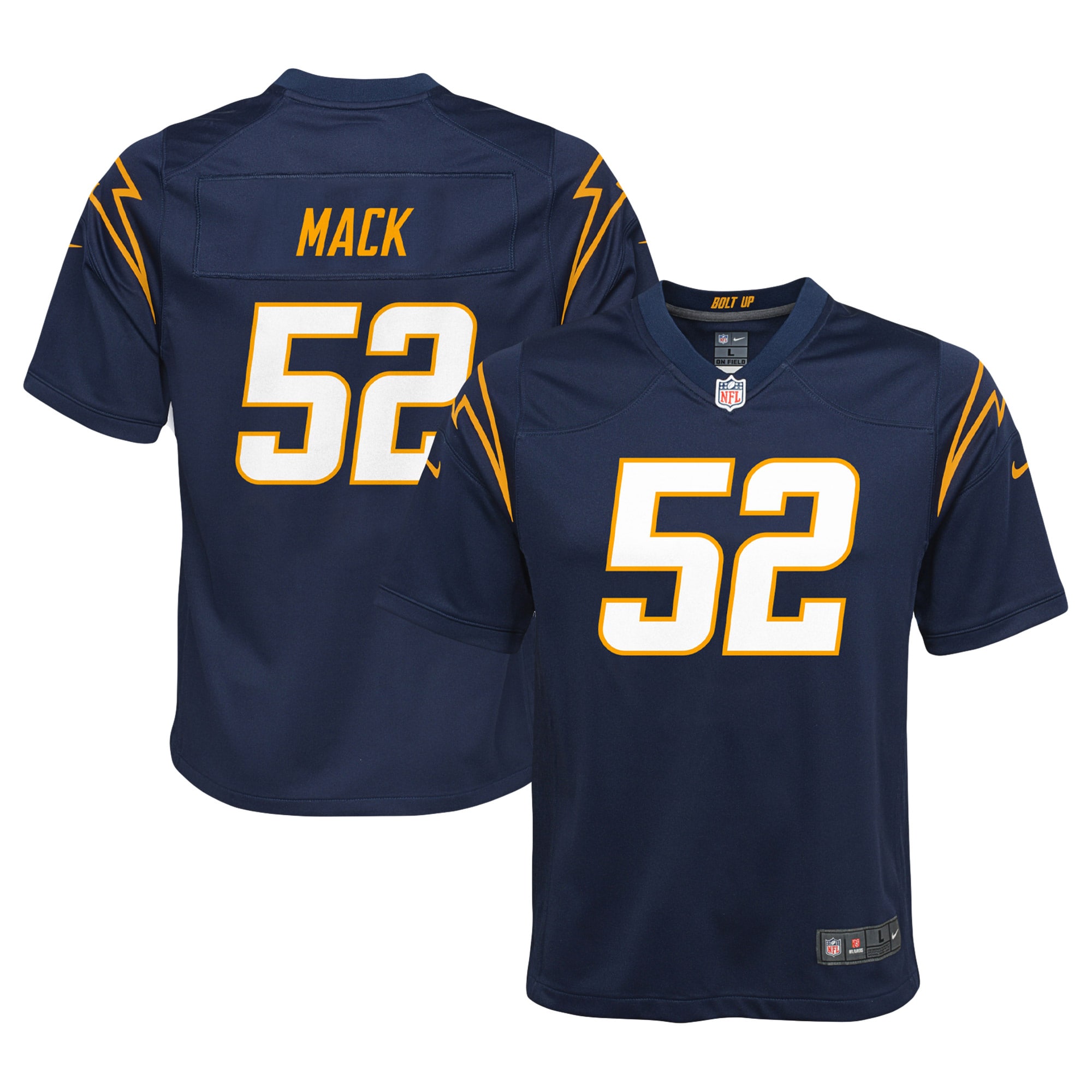Youth Los Angeles Chargers Khalil Mack Navy Game Jersey JS1994 Saliibo