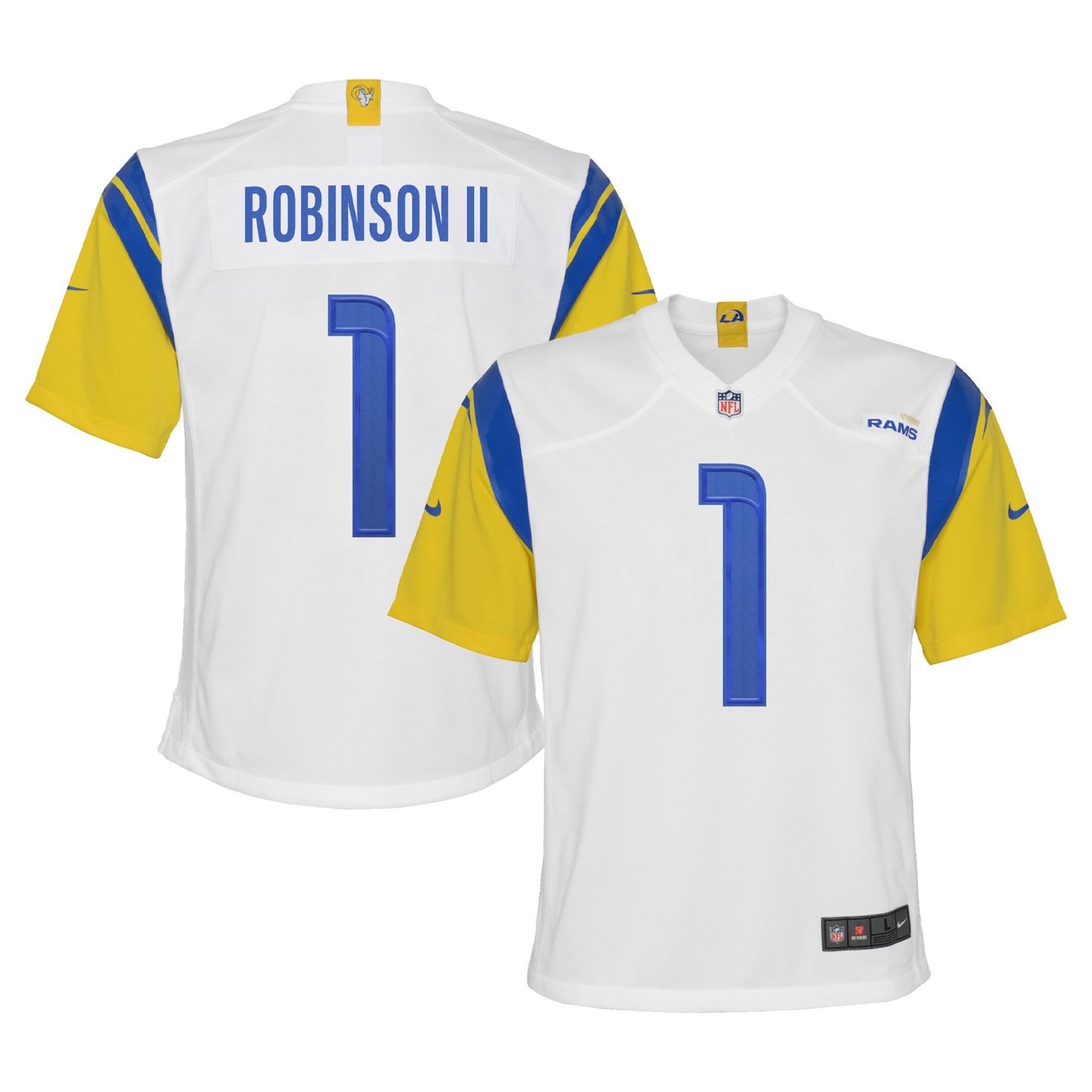 Youth Los Angeles Rams Allen Robinson White Game Jersey JS1255 Saliibo