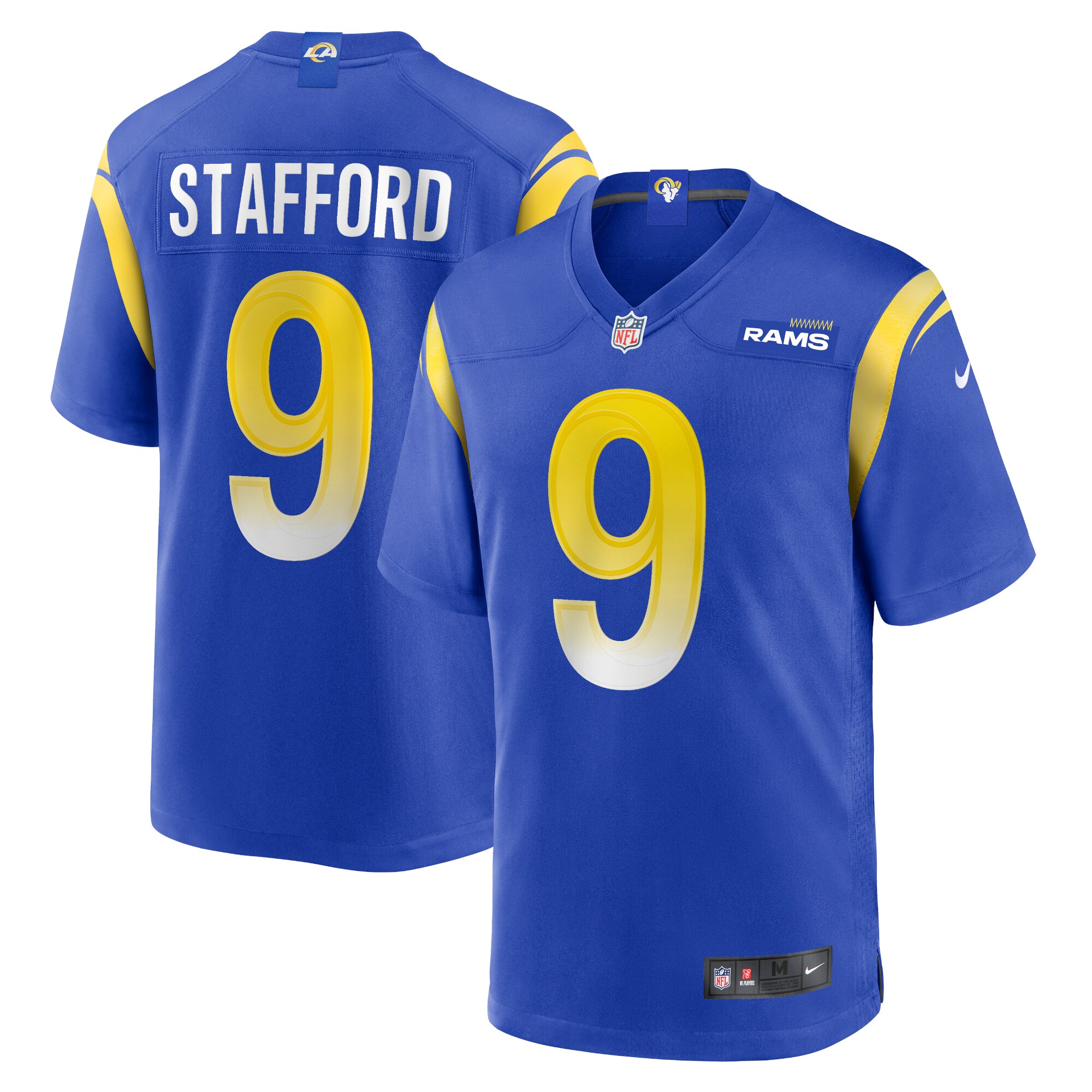 Youth Los Angeles Rams Matthew Stafford Royal Game Jersey JS7058 Saliibo