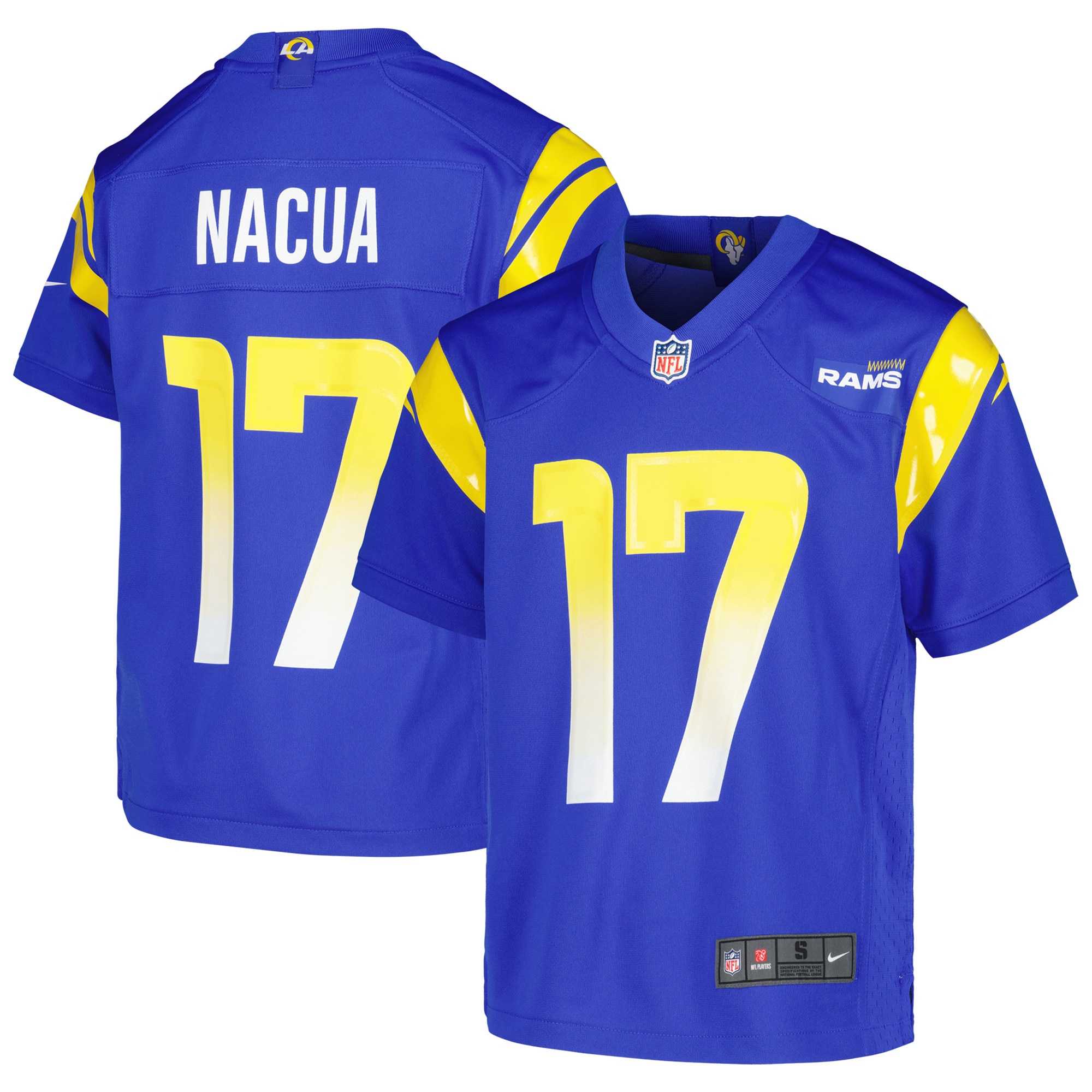 Youth Los Angeles Rams Puka Nacua Royal Game Jersey JS1493 Saliibo