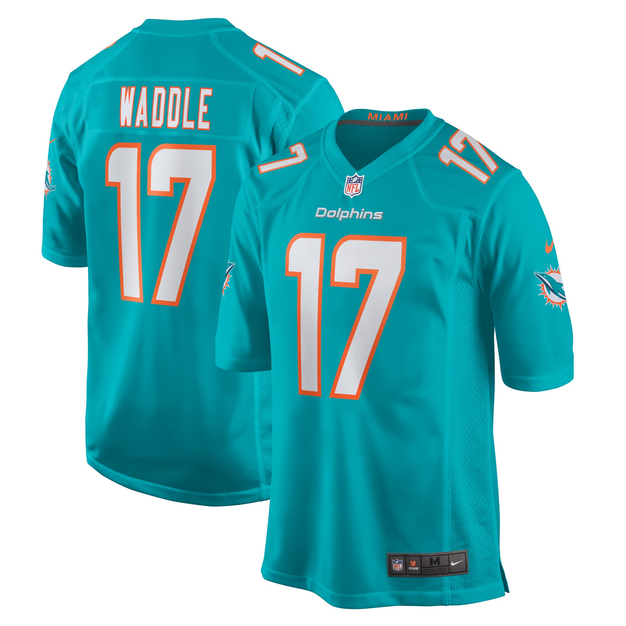 Youth Miami Dolphins Jaylen Waddle Aqua Game Jersey JS2866 Saliibo