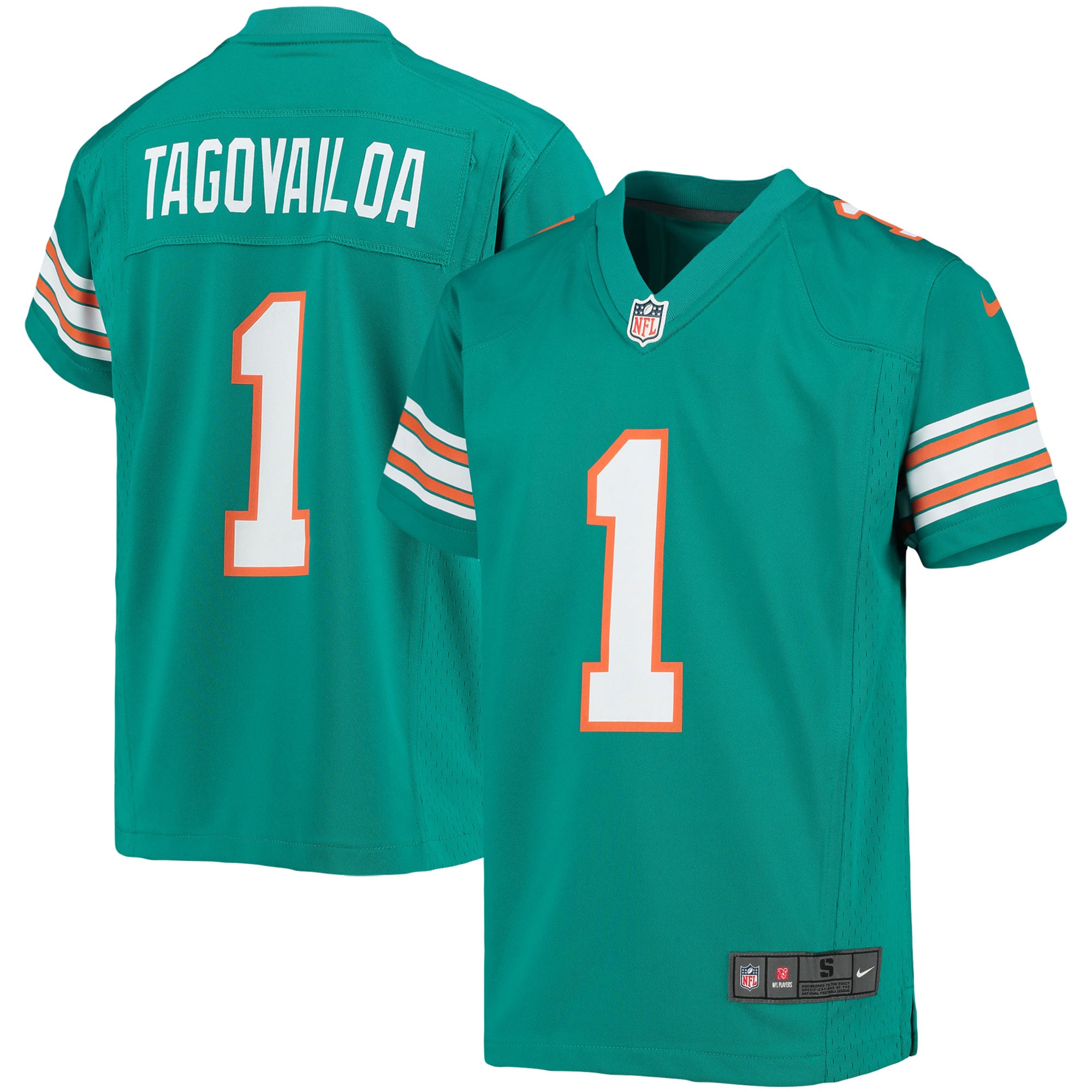 Youth Miami Dolphins Tua Tagovailoa Aqua Game Jersey JS4916 Saliibo