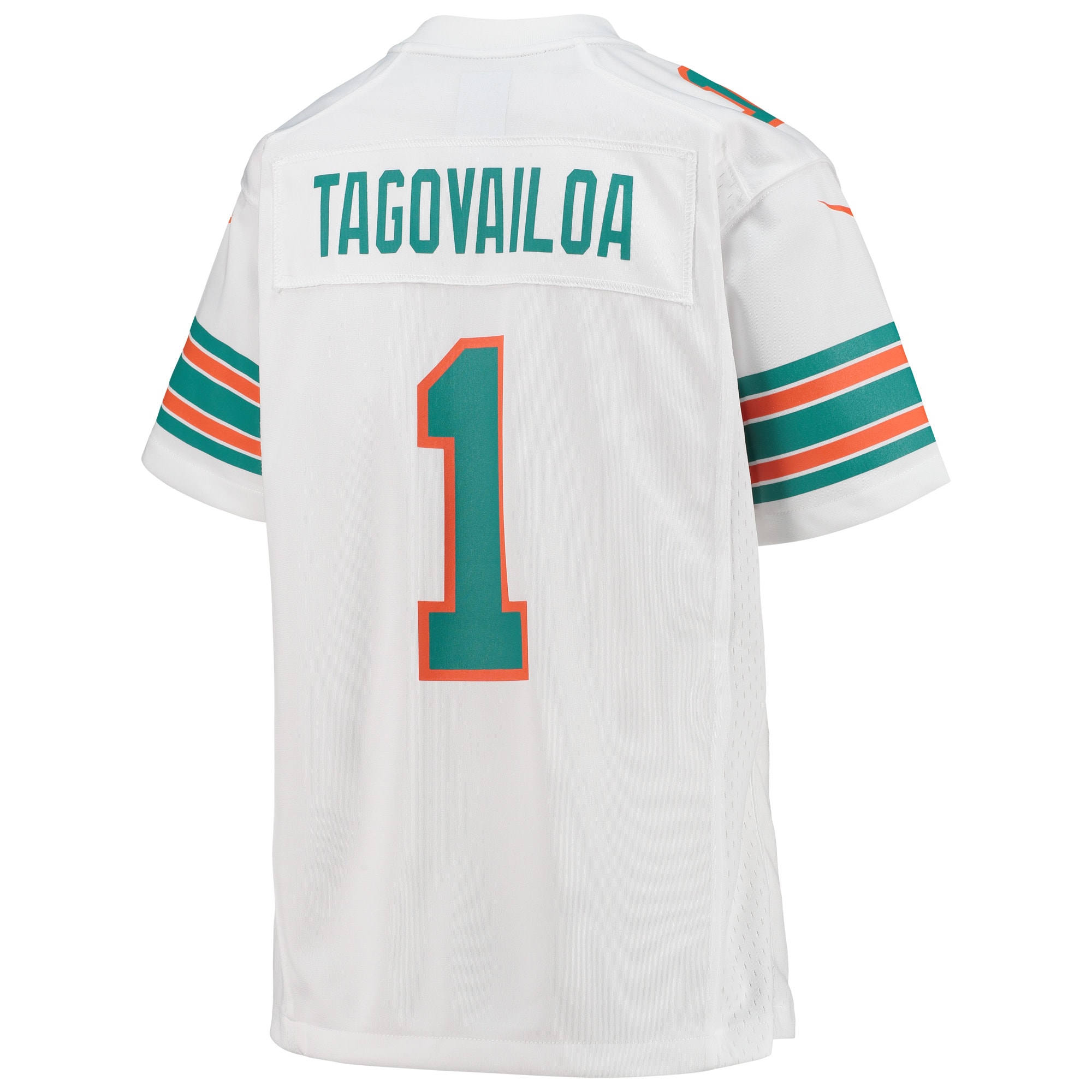 Youth Miami Dolphins Tua Tagovailoa White Game Jersey JS5283 Saliibo - Image 3