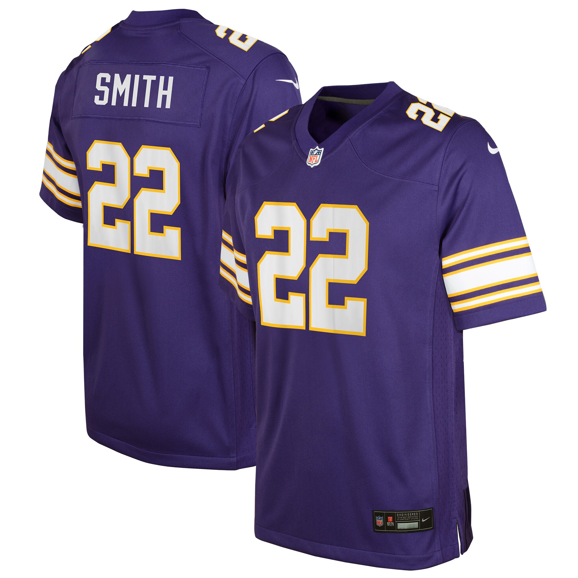 Youth Minnesota Vikings Harrison Smith Purple Game Jersey JS9276 Saliibo