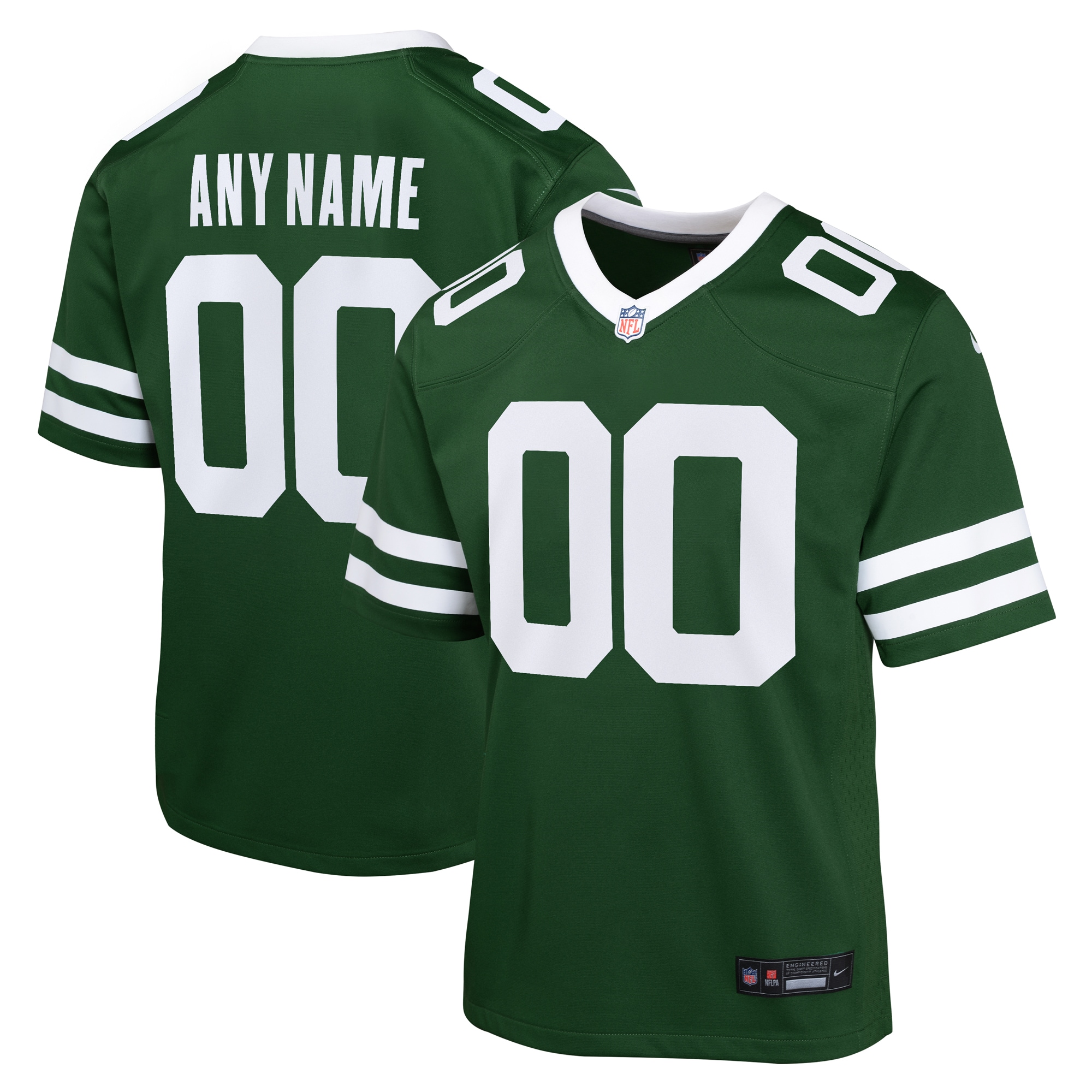 Youth New York Jets Legacy Green Custom Game Jersey JS4000 Saliibo