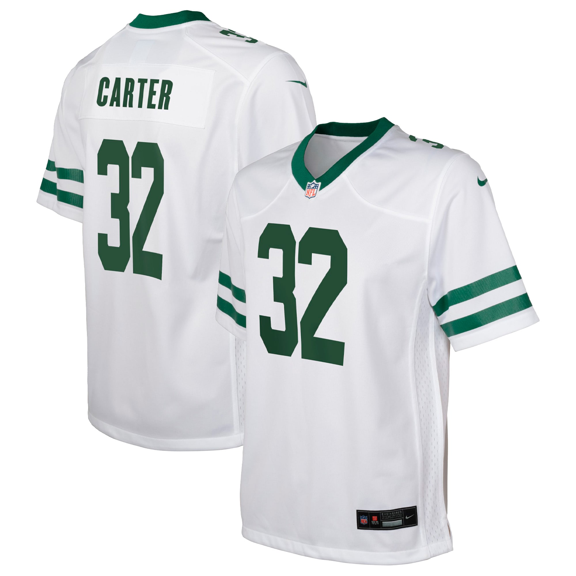 Youth New York Jets Michael Carter Legacy White Game Jersey JS1943 Saliibo