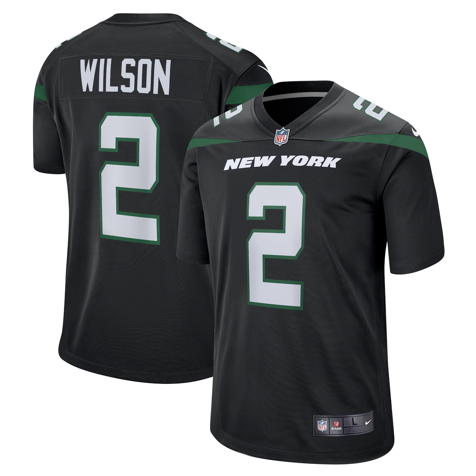 Youth New York Jets Zach Wilson Black Game Jersey JS9595 Saliibo