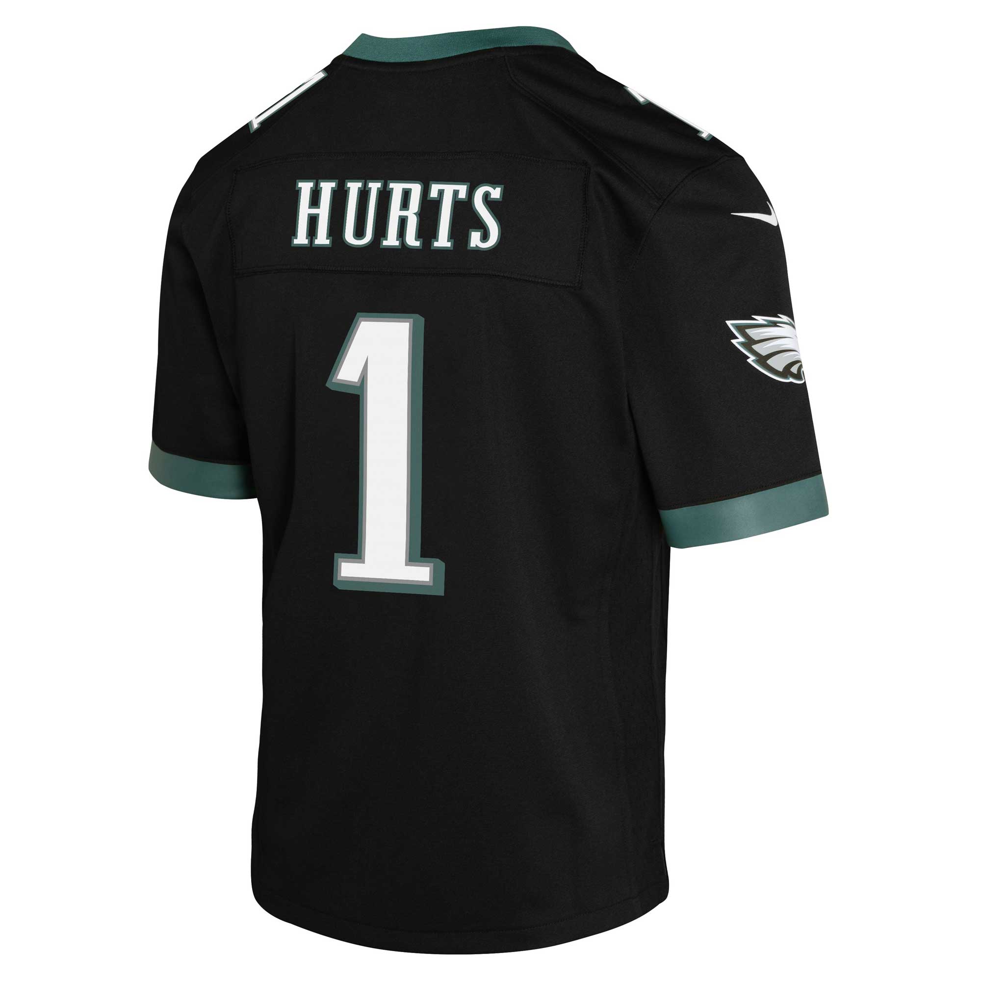 Youth Philadelphia Eagles Jalen Hurts Black Game Jersey JS1376 Saliibo - Image 3