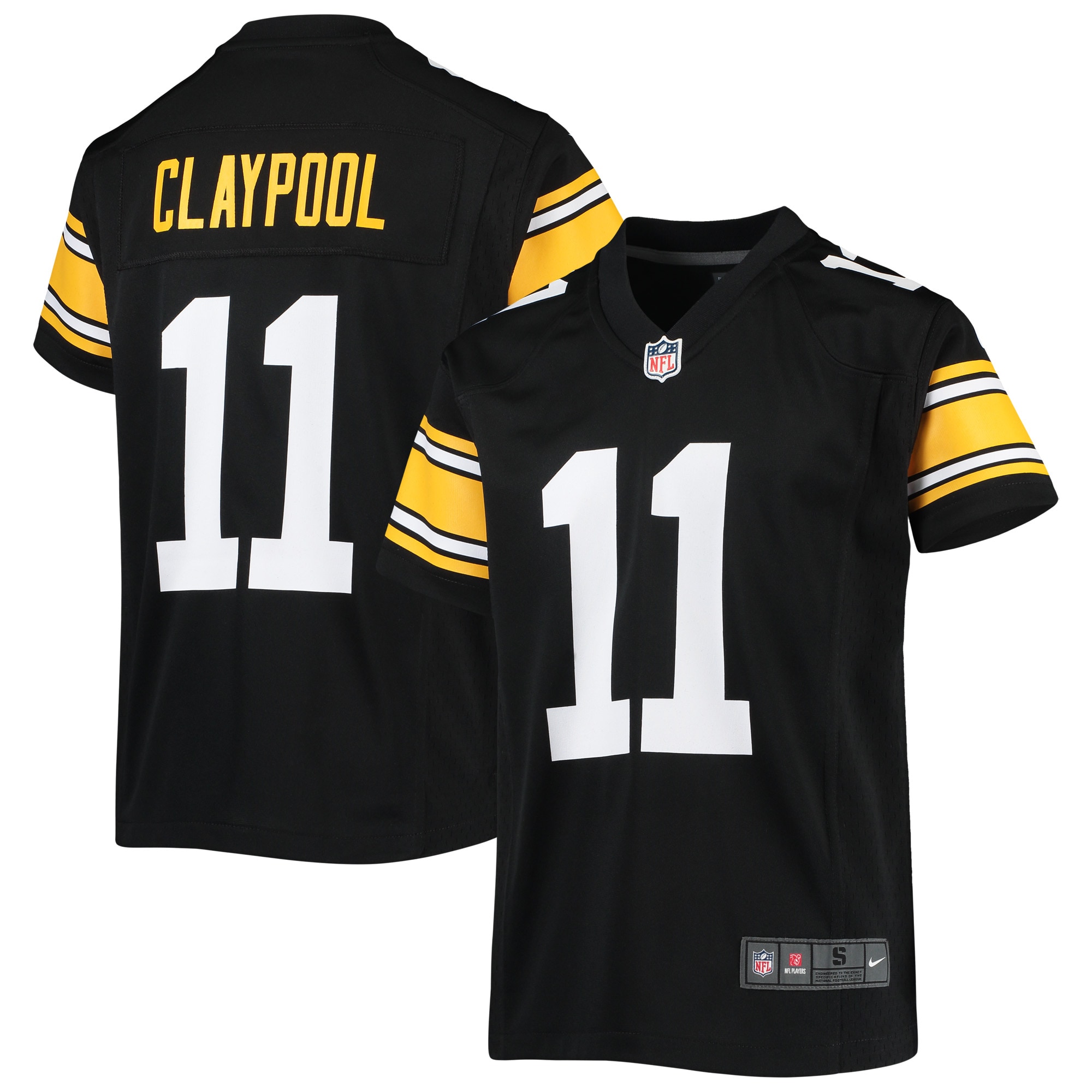 Youth Pittsburgh Steelers Chase Claypool Black Alternate Game Jersey JS9016 Saliibo