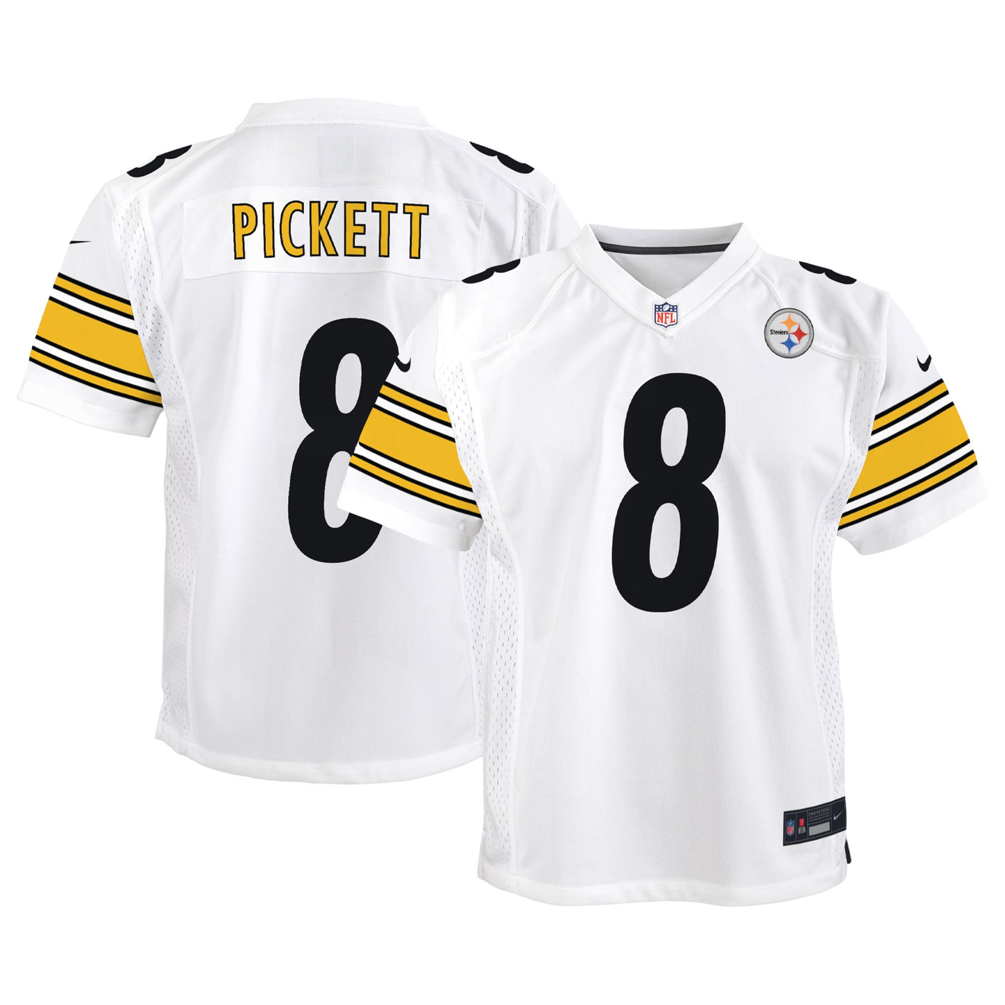 Youth Pittsburgh Steelers Kenny Pickett White Game Jersey JS6681 Saliibo