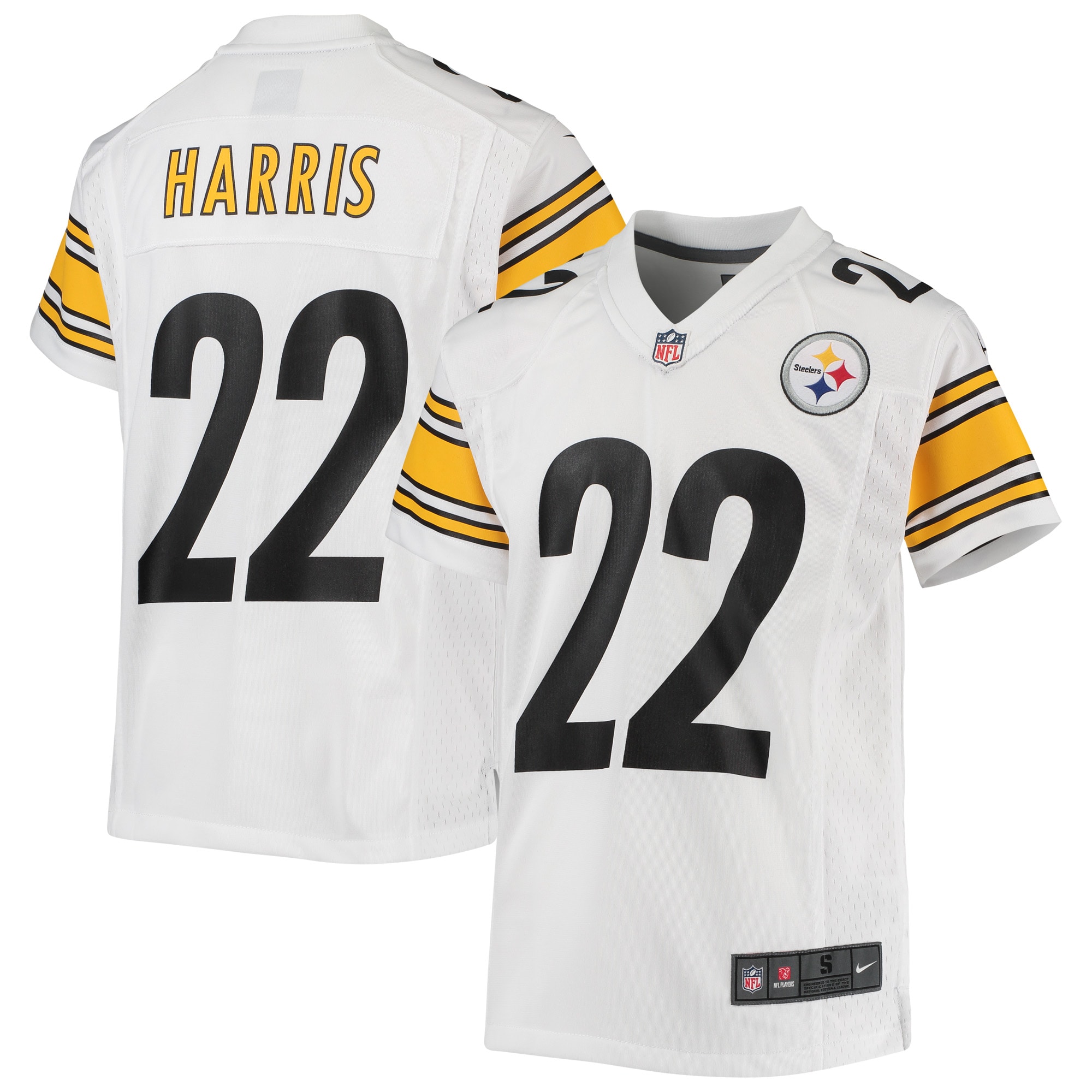 Youth Pittsburgh Steelers Najee Harris White Game Jersey JS8929 Saliibo