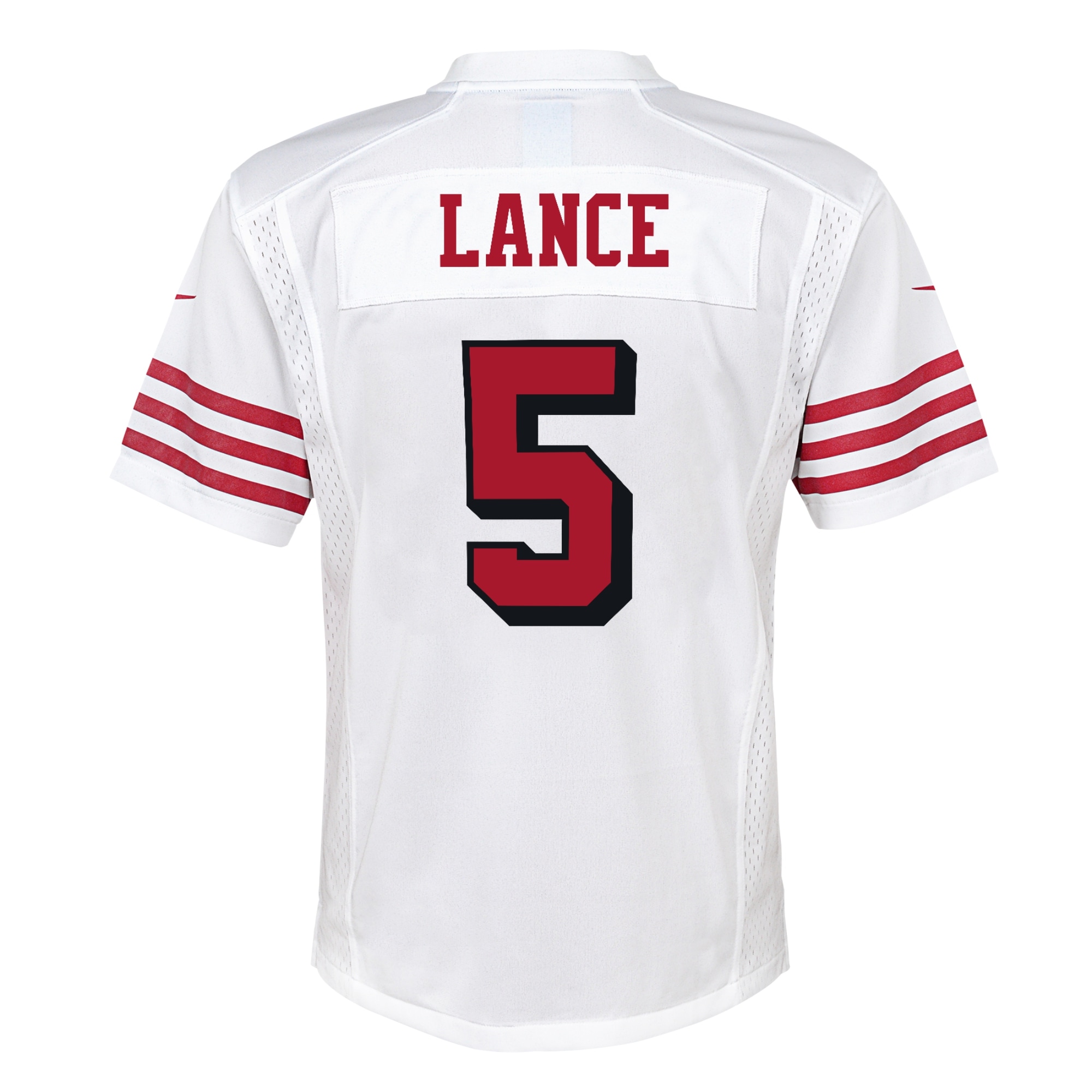 Youth San Francisco 49ers Trey Lance White Game Jersey JS3555 Saliibo - Image 3
