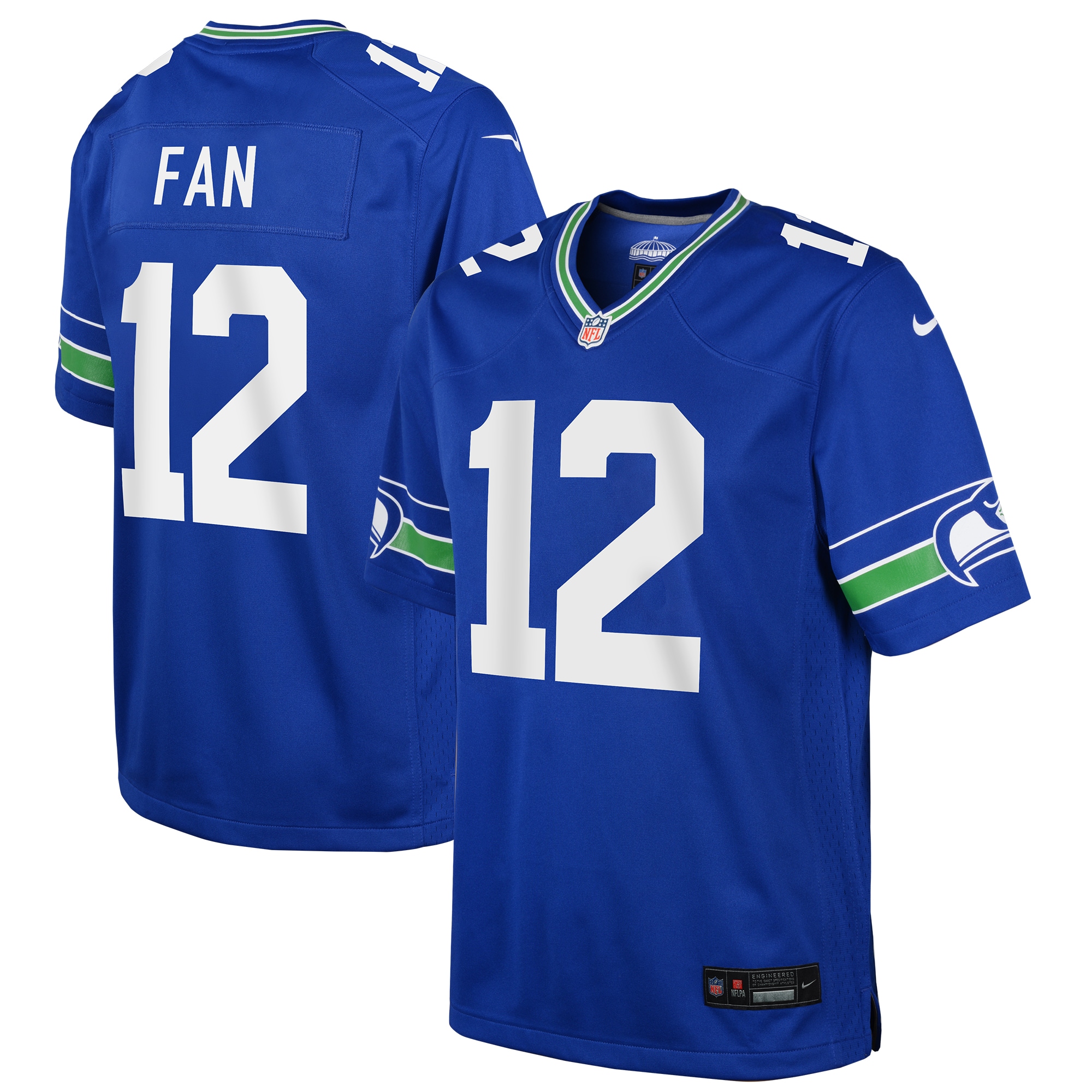 Youth Seattle Seahawks 12s Royal Game Jersey JS8833 Saliibo