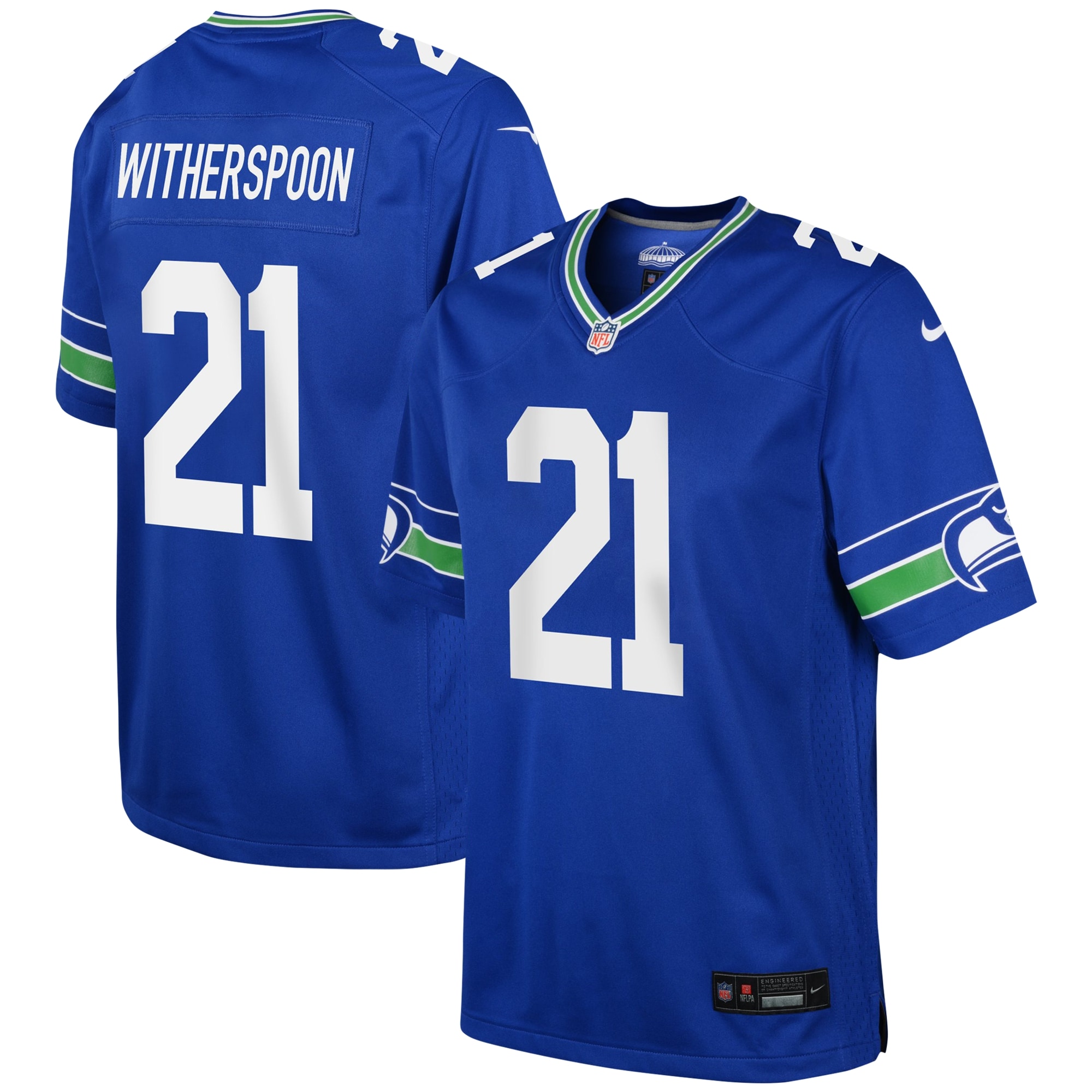 Youth Seattle Seahawks Devon Witherspoon Royal Game Jersey JS6476 Saliibo