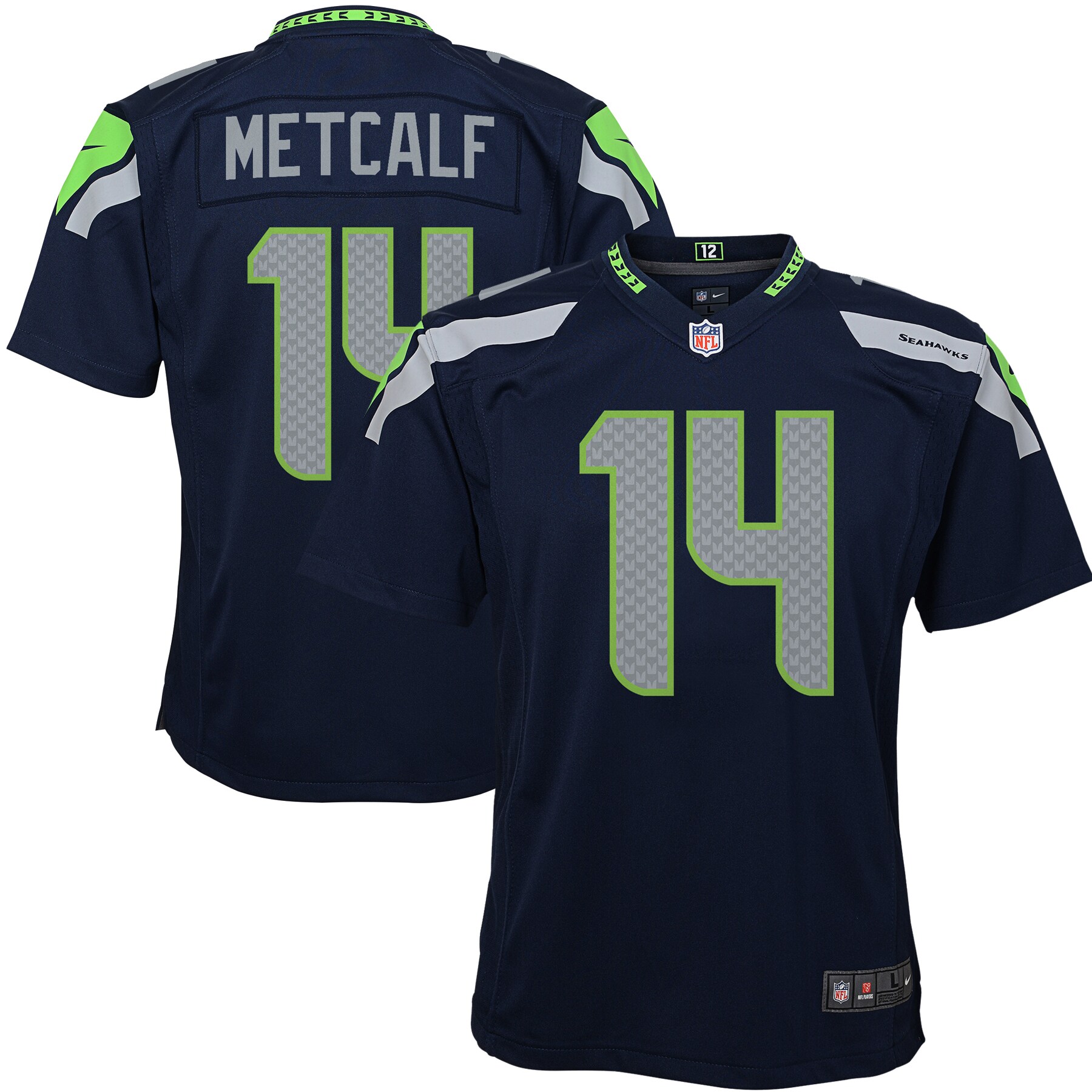 Youth Seattle Seahawks DK Metcalf Navy Game Jersey JS5165 Saliibo