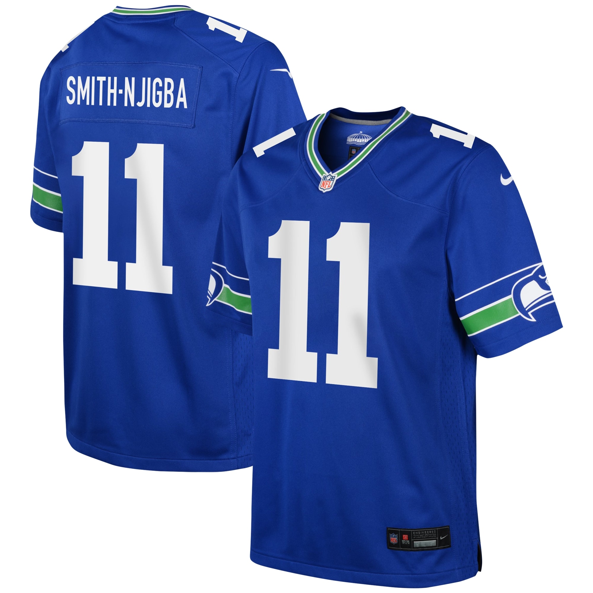 Youth Seattle Seahawks Jaxon Smith-Njigba Royal Game Jersey JS7082 Saliibo