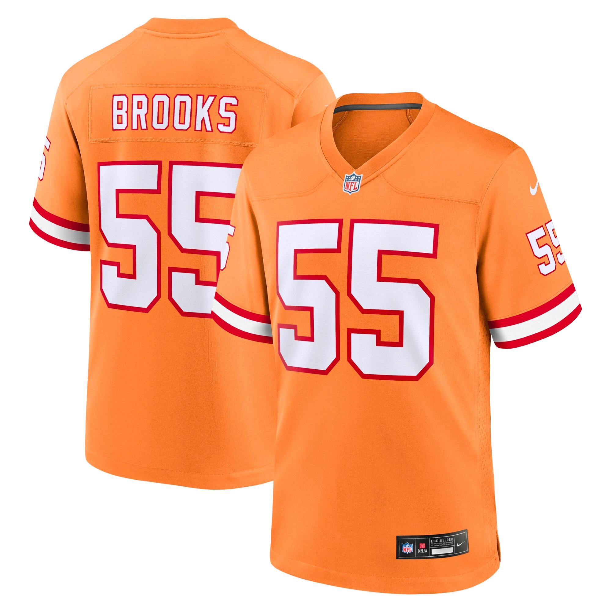 Youth Tampa Bay Buccaneers Derrick Brooks Orange Retired Player Game Jersey JS2058 Saliibo