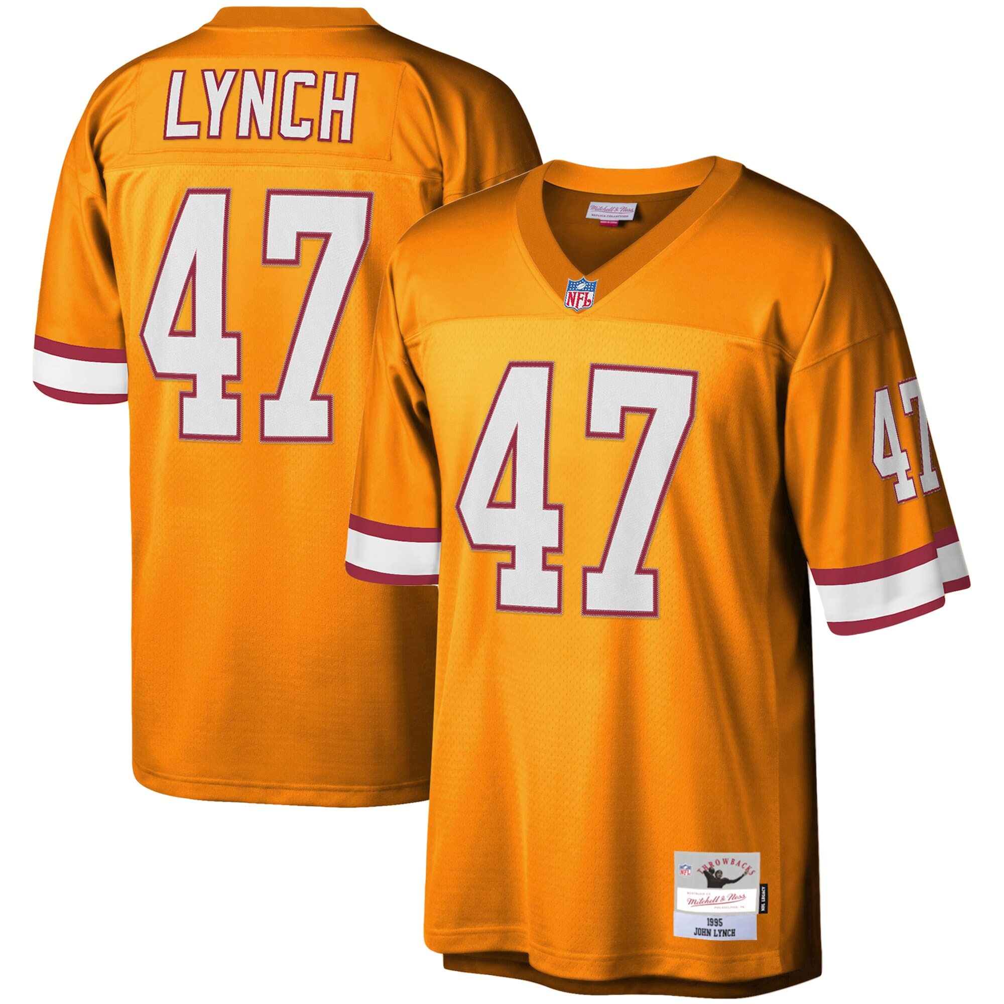 Youth Tampa Bay Buccaneers John Lynch Mitchell & Ness Orange 1995 Retired Player Legacy Jersey JS3192 Saliibo