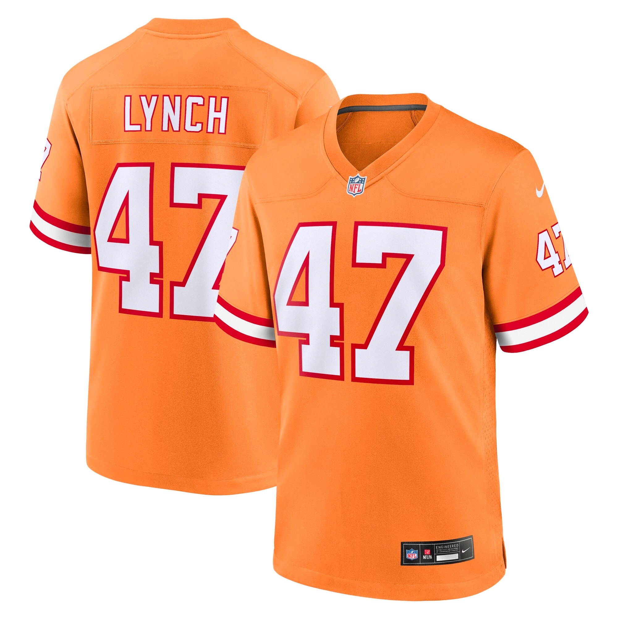 Youth Tampa Bay Buccaneers John Lynch Orange Retired Player Game Jersey JS2102 Saliibo