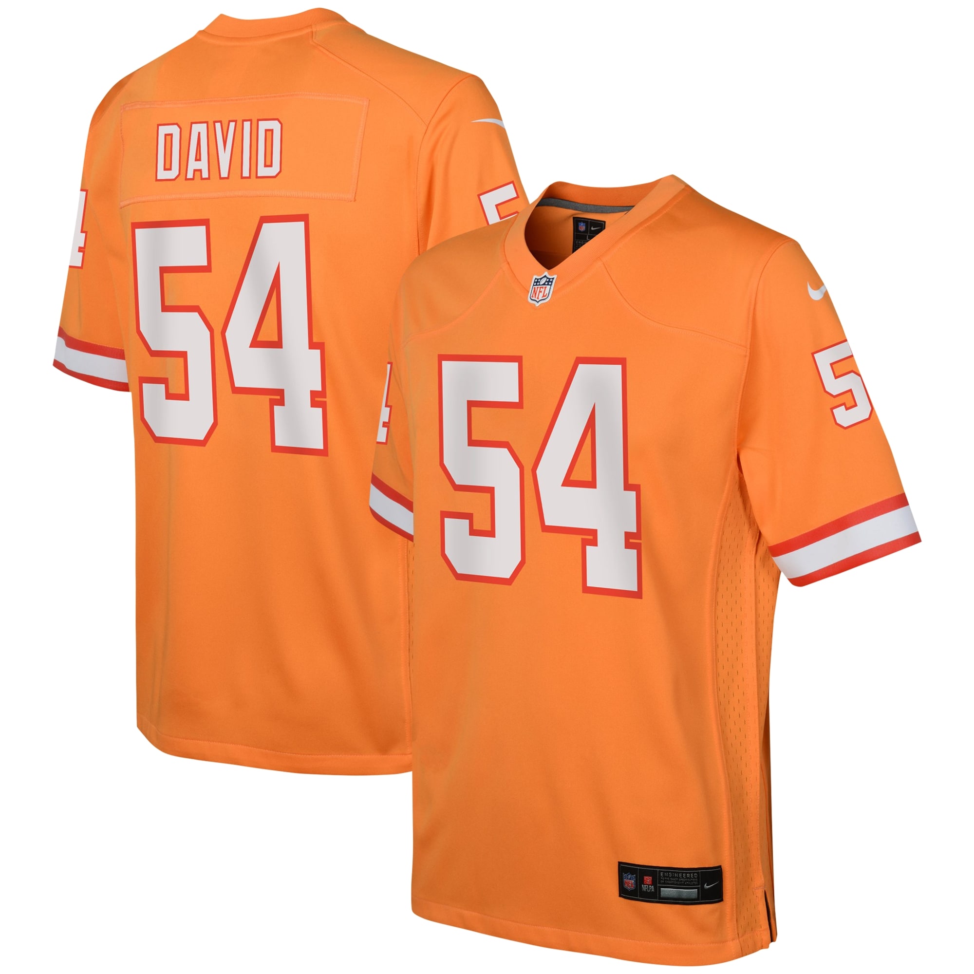 Youth Tampa Bay Buccaneers Lavonte David Orange Game Jersey JS9357 Saliibo