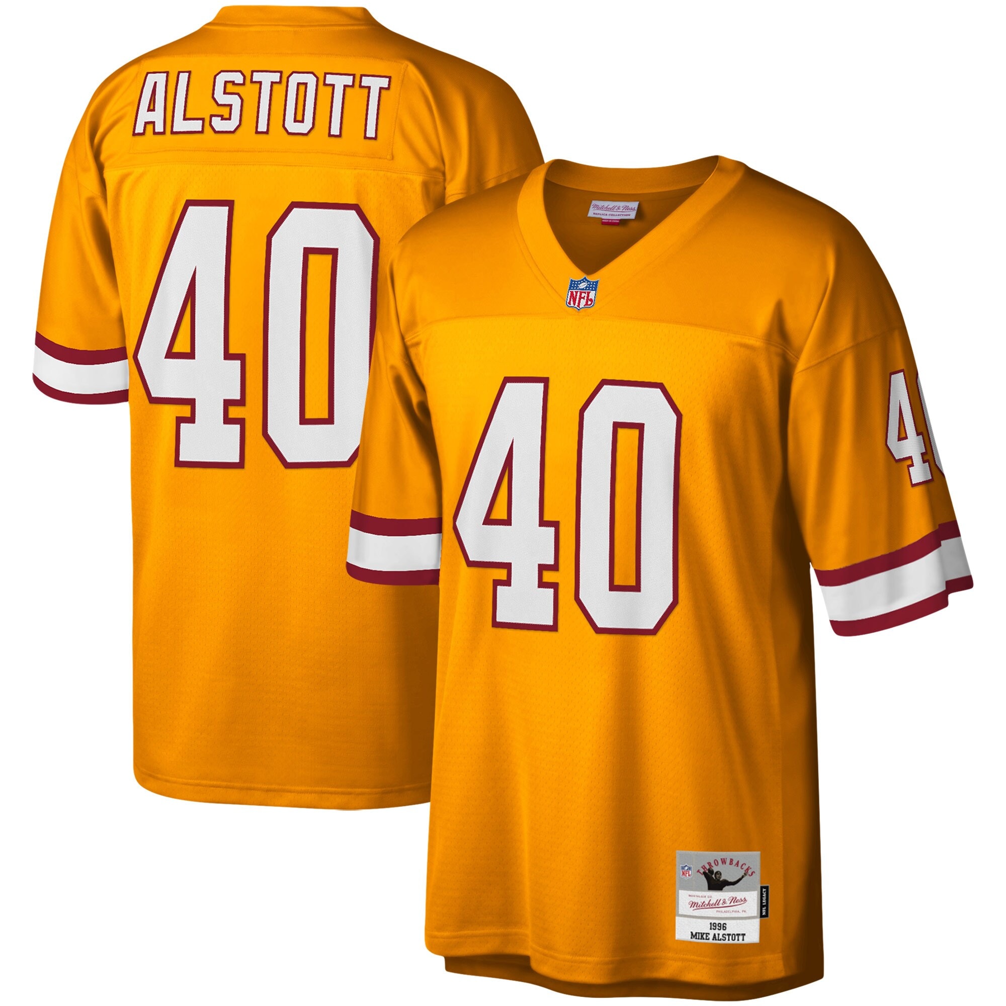 Youth Tampa Bay Buccaneers Mike Alstott Mitchell & Ness Orange 1996 Retired Player Legacy Jersey JS3537 Saliibo