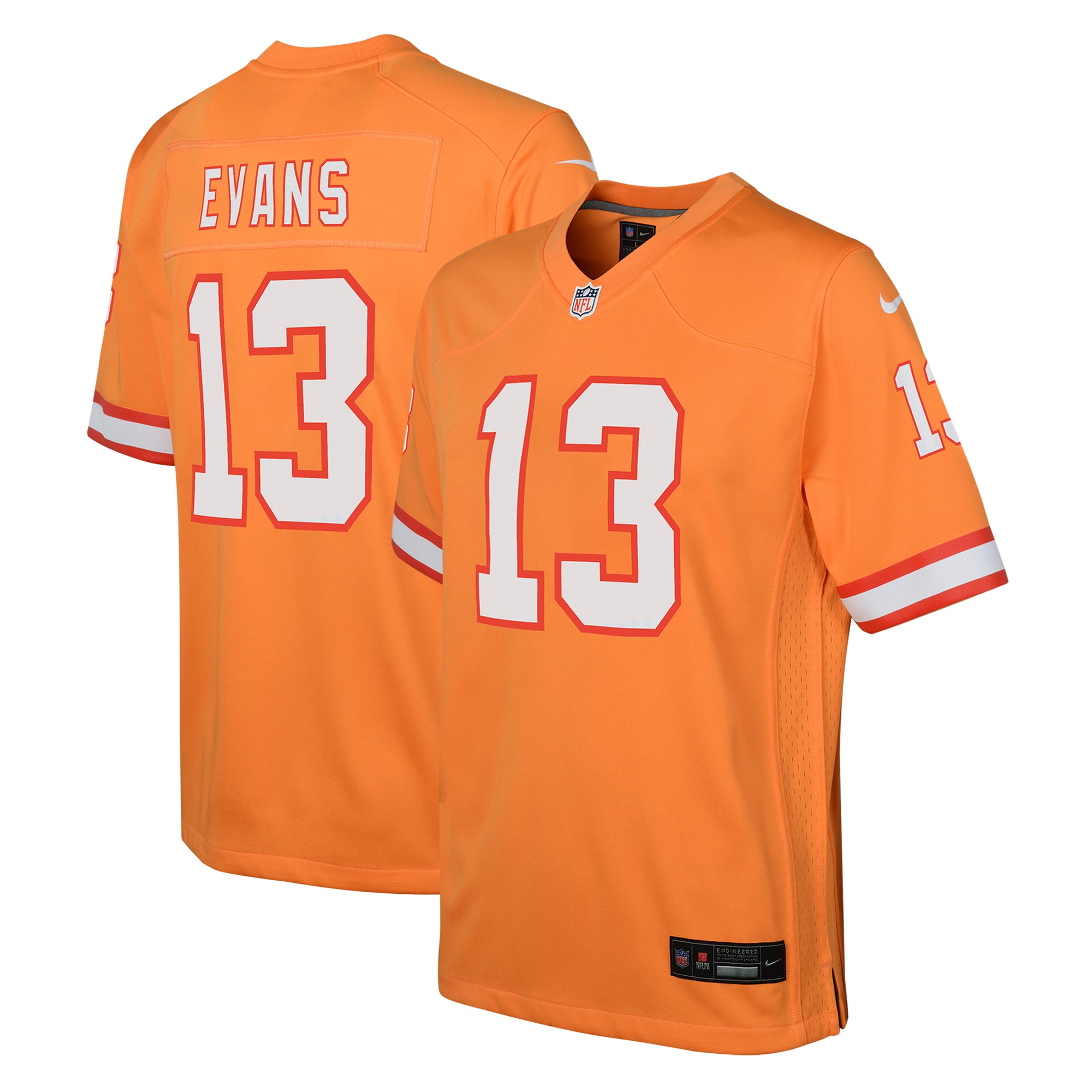 Youth Tampa Bay Buccaneers Mike Evans Orange Game Jersey JS2303 Saliibo