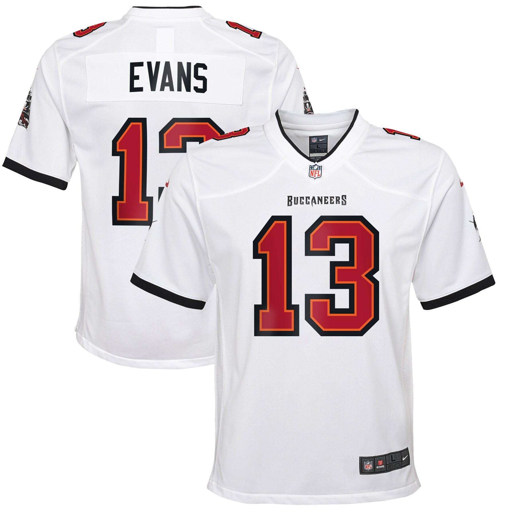 Youth Tampa Bay Buccaneers Mike Evans White Game Jersey JS1518 Saliibo
