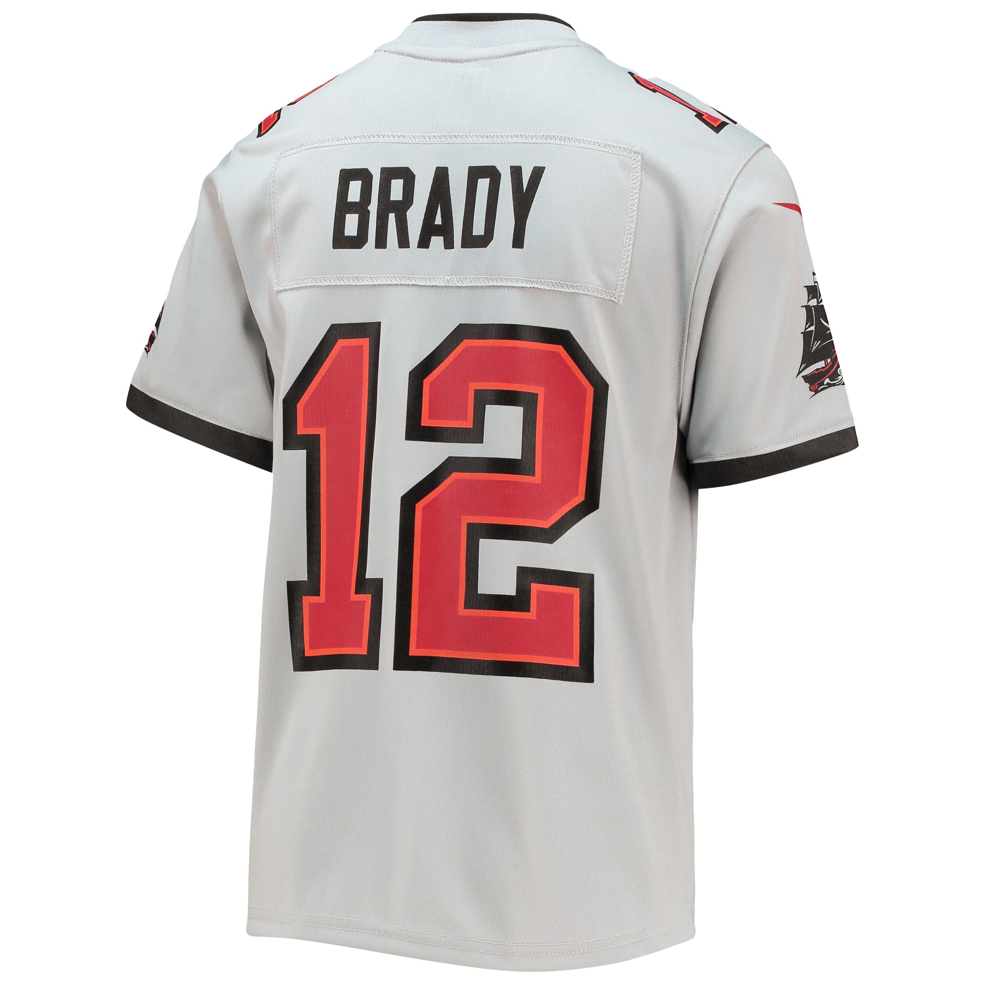 Youth Tampa Bay Buccaneers Tom Brady Gray Inverted Team Game Jersey JS9245 Saliibo - Image 3