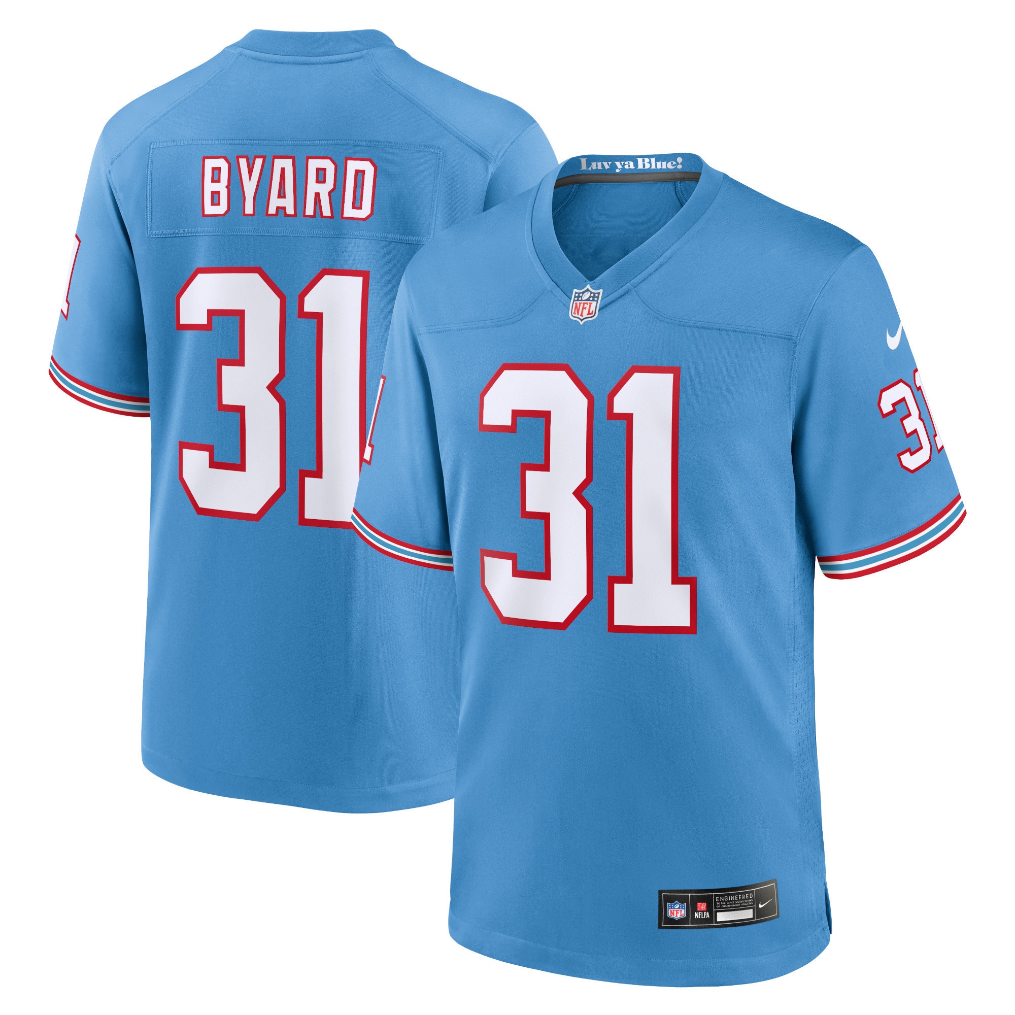 Youth Tennessee Titans Kevin Byard Light Blue Game Jersey JS9402 Saliibo