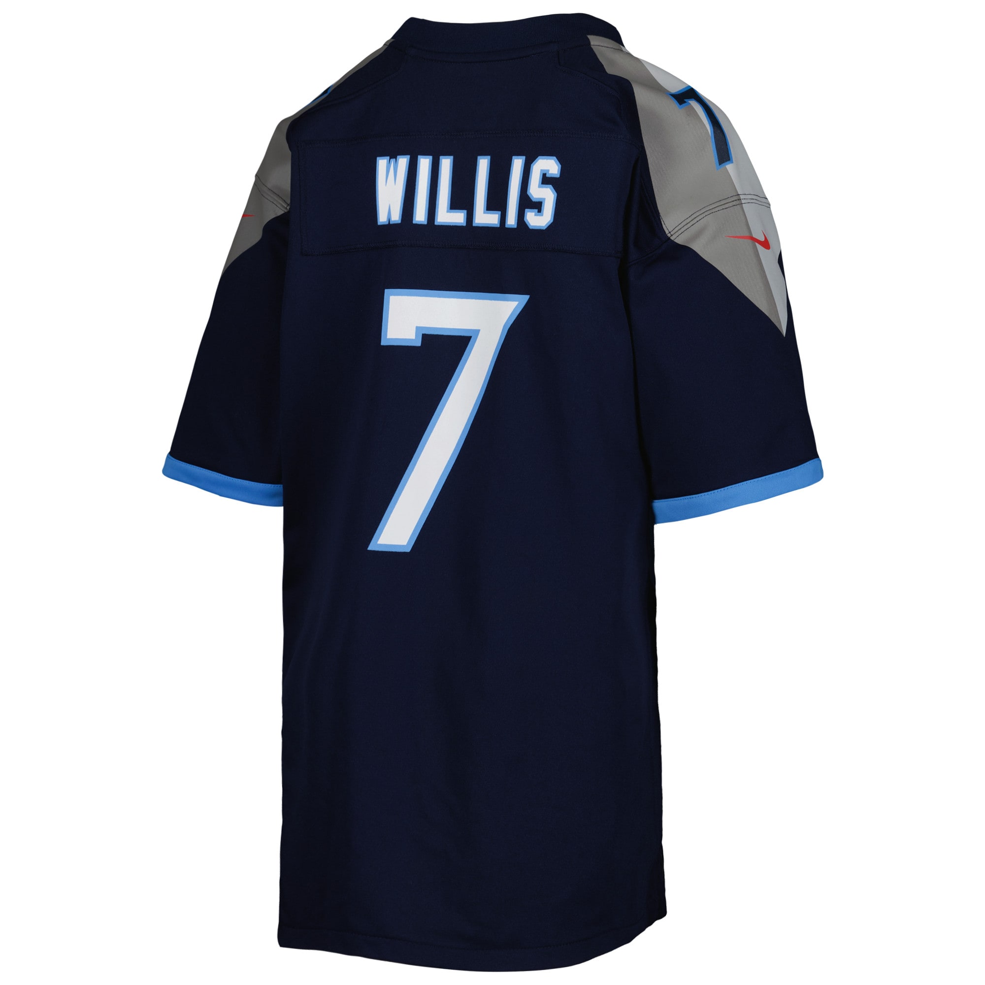 Youth Tennessee Titans Malik Willis Navy Game Jersey JS4999 Saliibo - Image 3