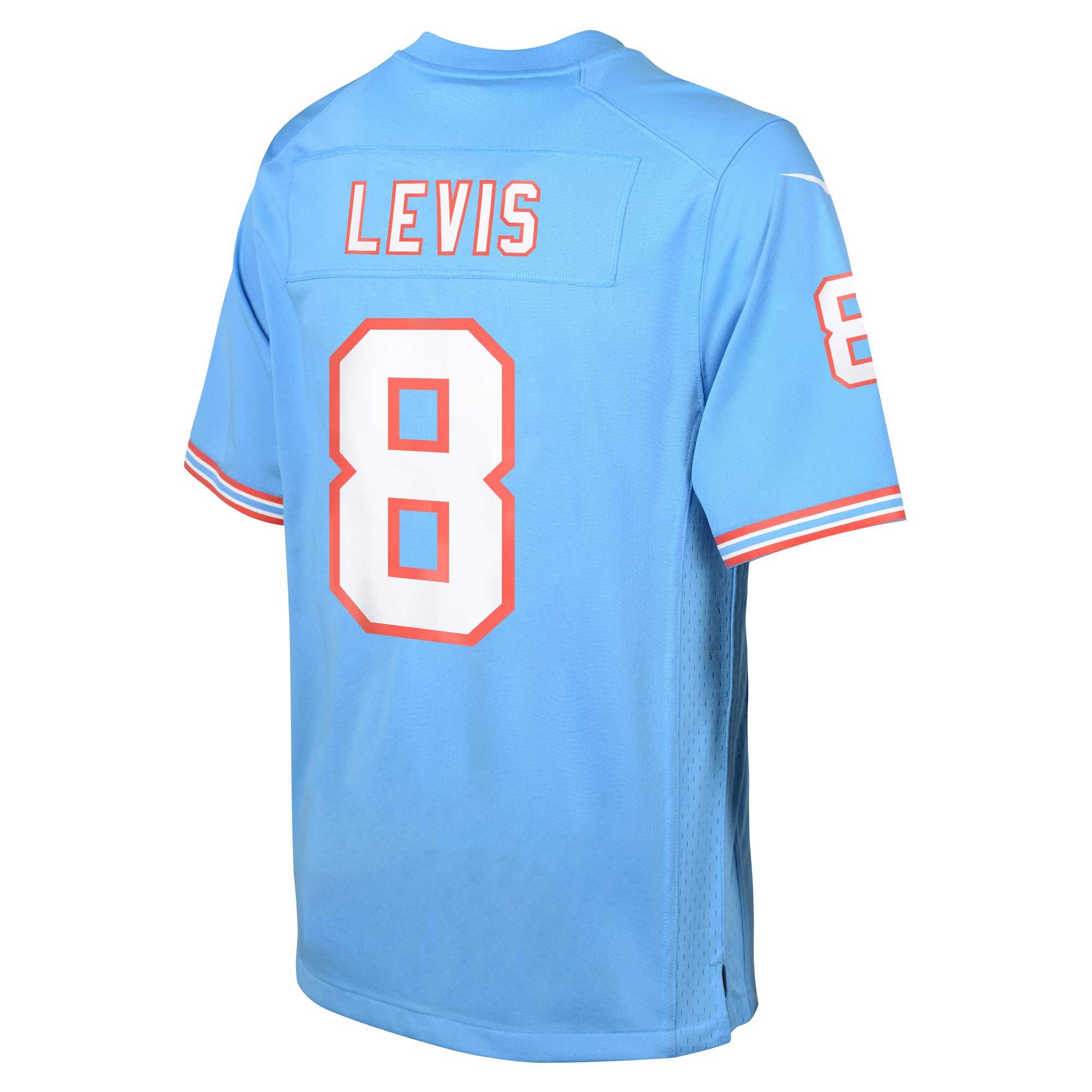 Youth Tennessee Titans Will Levis Light Blue Oilers Throwback ALT2 Player Game Jersey JS2105 Saliibo - Image 3