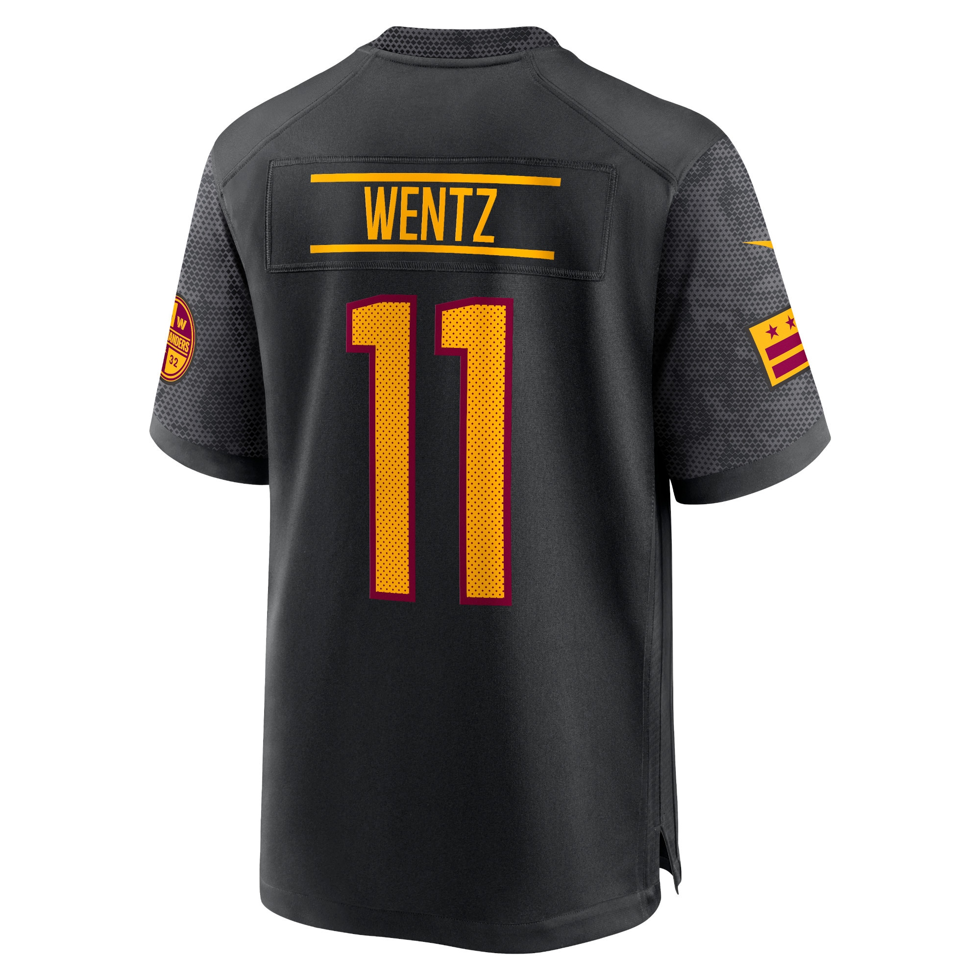Youth Washington Commanders Carson Wentz Black Alternate Game Jersey JS2064 Saliibo - Image 3