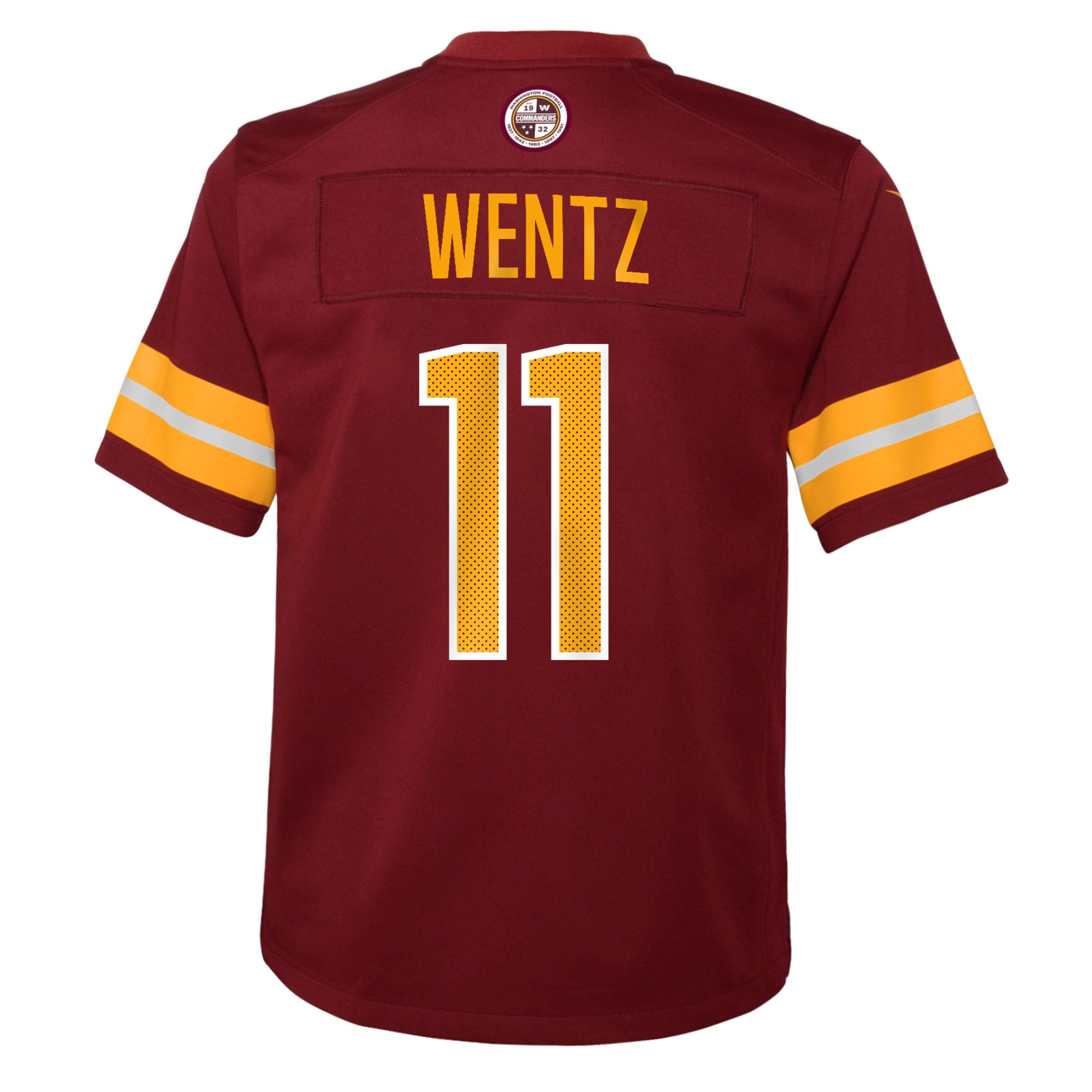 Youth Washington Commanders Carson Wentz Burgundy Game Jersey JS6206 Saliibo - Image 3