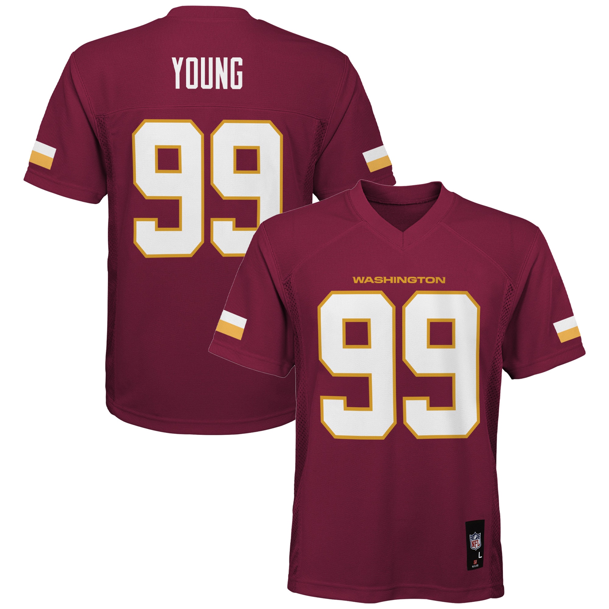 Youth Washington Commanders Chase Young Burgundy Player Jersey JS8005 Saliibo