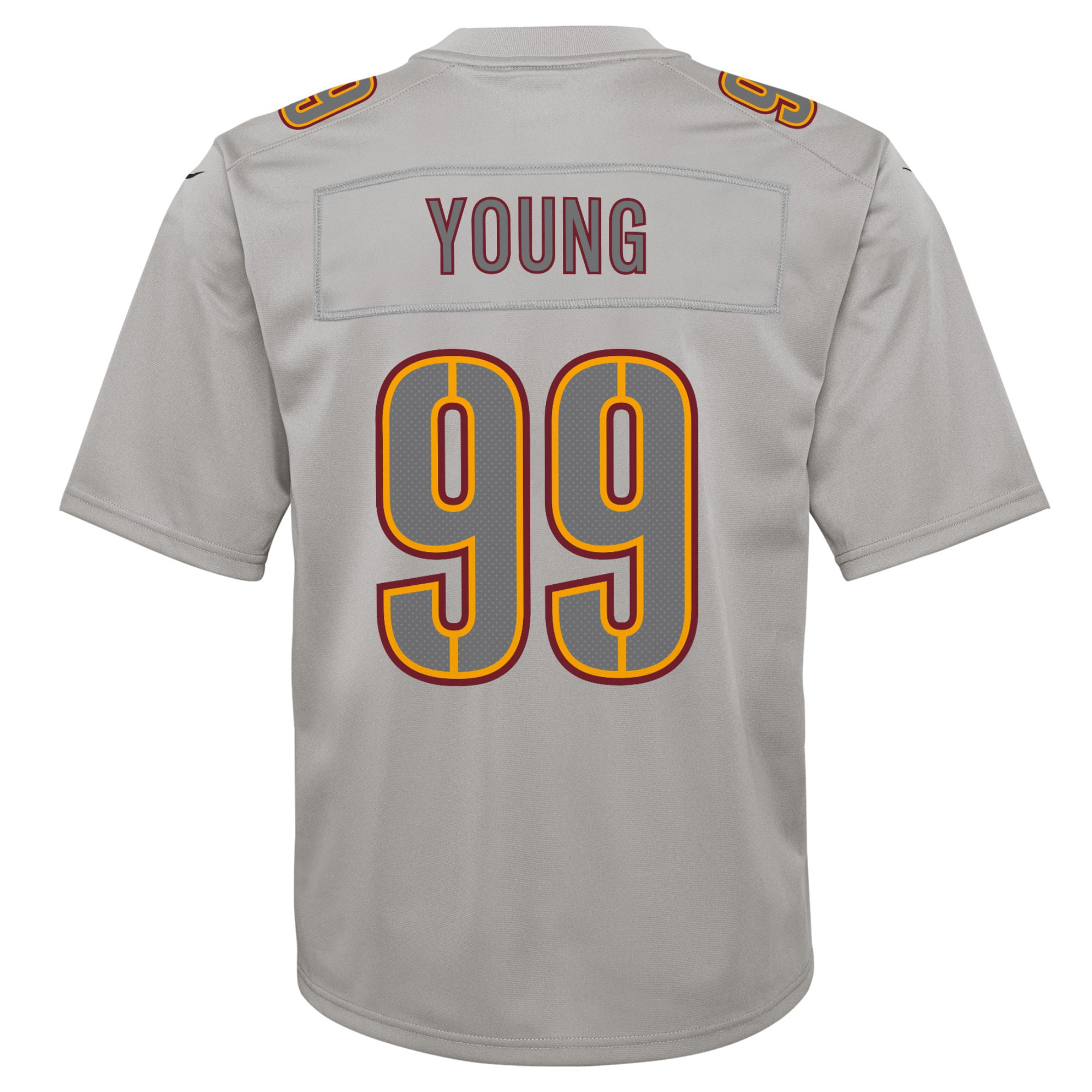 Youth Washington Commanders Chase Young Gray Atmosphere Fashion Game Jersey JS7427 Saliibo - Image 3