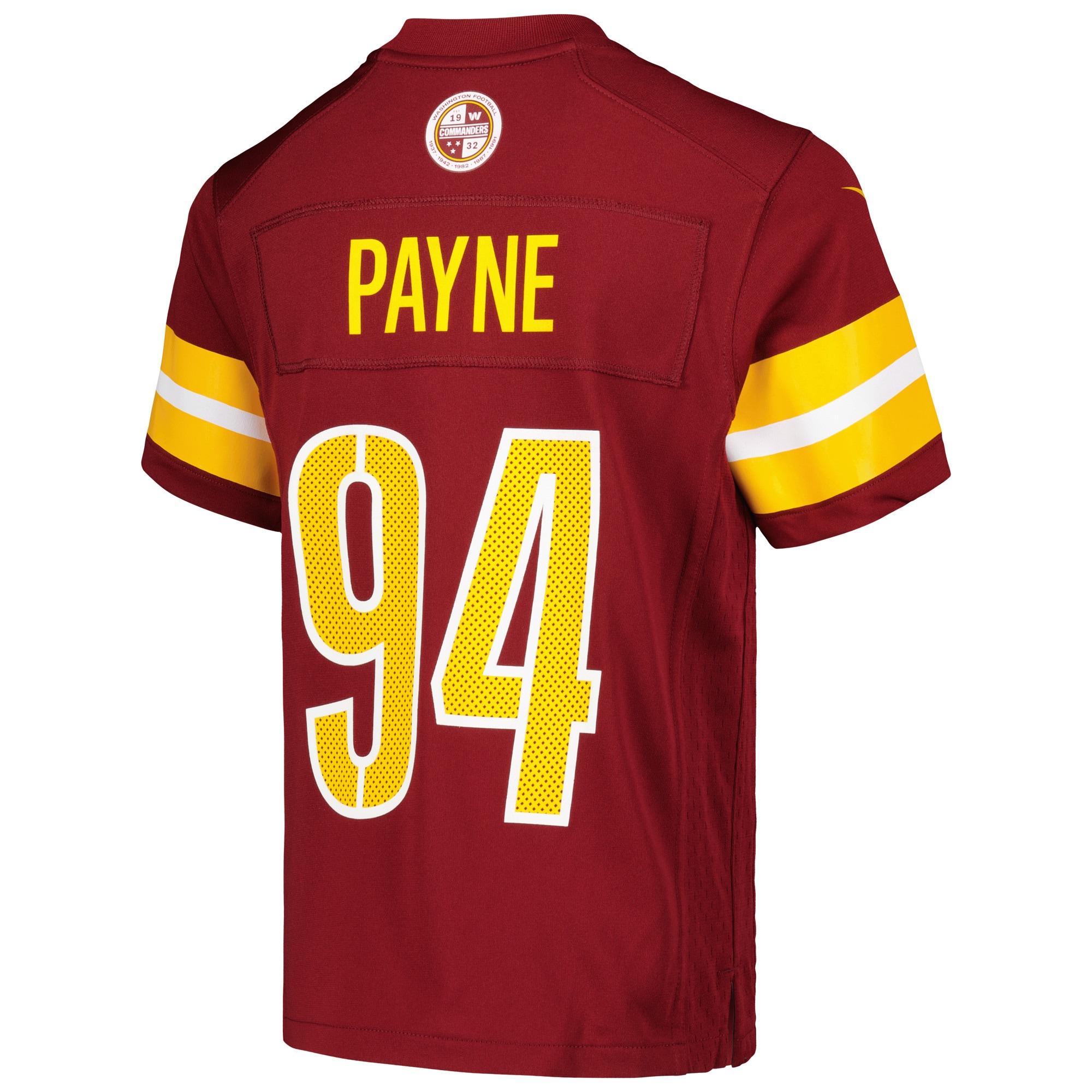 Youth Washington Commanders Daron Payne Burgundy Game Jersey JS4193 Saliibo - Image 3