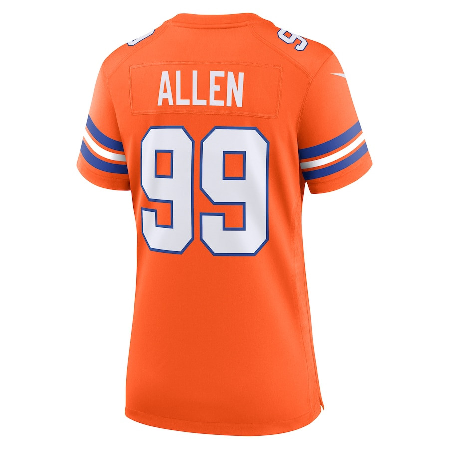 Zach Allen 99 Denver Broncos Women's Mile High Collection 1977 Throwback Player Game Jersey - Orange JS8938 Saliibo - Image 3