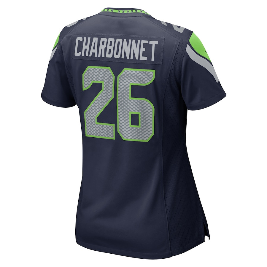 Zach Charbonnet 26 Seattle Seahawks Women Game Jersey - College Navy JS3716 Saliibo - Image 3