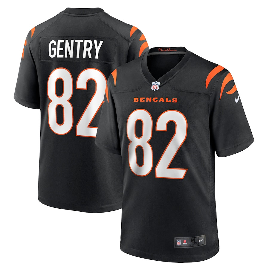 Zach Gentry 82 Cincinnati Bengals Team Game Men Jersey - Black JS9958 Saliibo