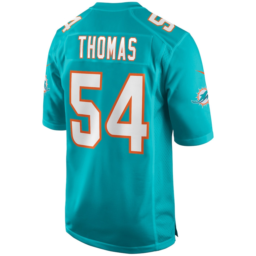 Zach Thomas 54 Miami Dolphins Men Game Retired Jersey - Aqua JS3509 Saliibo - Image 3