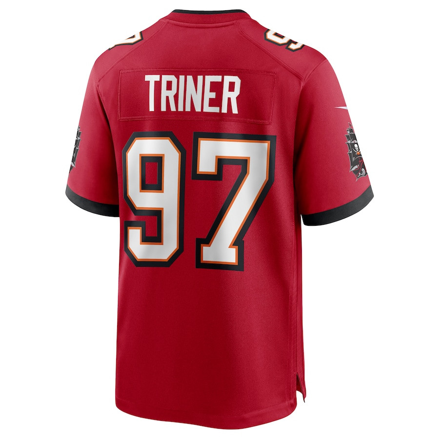 Zach Triner 97 Tampa Bay Buccaneers Men Game Jersey - Red JS8307 Saliibo - Image 3