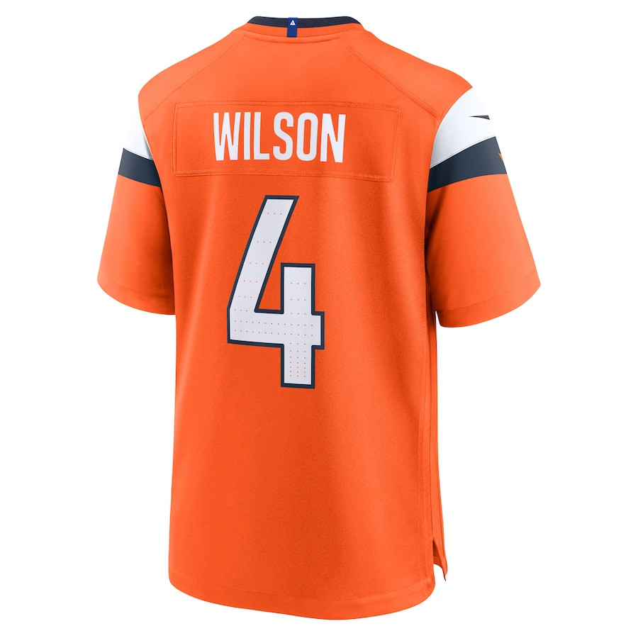 Zach Wilson 4 Denver Broncos Team Game Men Jersey - Orange JS2074 Saliibo - Image 3