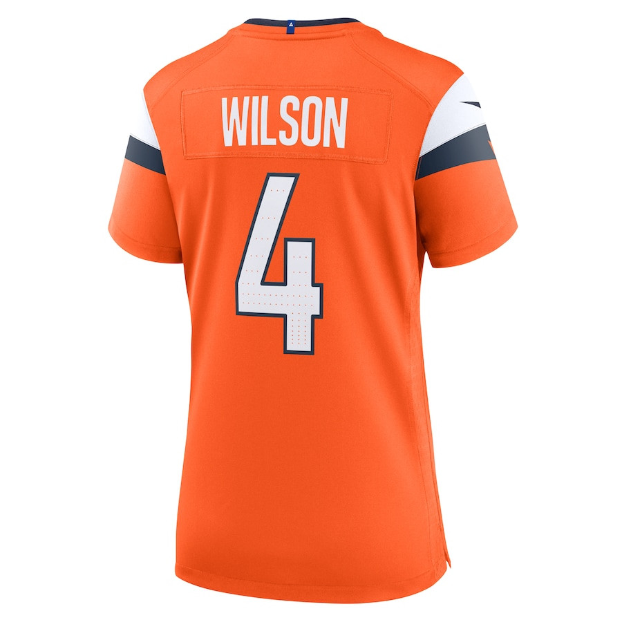 Zach Wilson 4 Denver Broncos Women's Team Game Jersey - Orange JS7212 Saliibo - Image 3