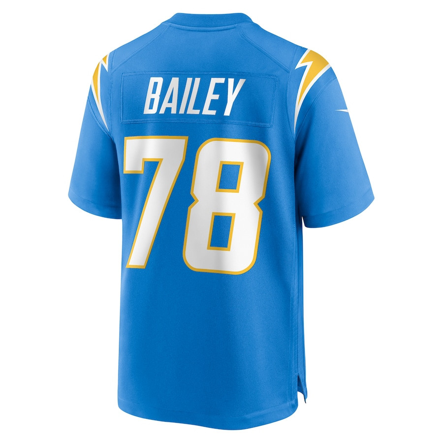 Zack Bailey 78 Los Angeles Chargers Team Game Men Jersey - Powder Blue JS8015 Saliibo - Image 3