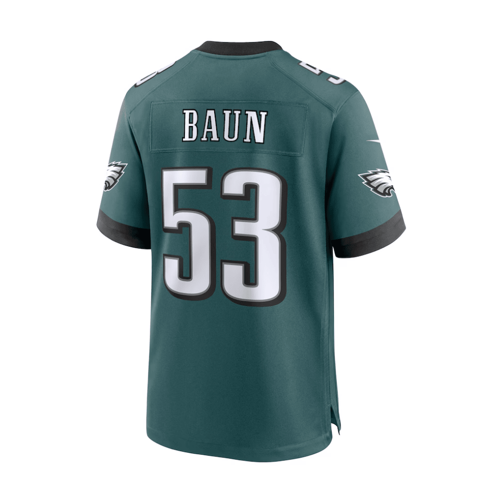 Zack Baun 53 Philadelphia Eagles 2025 Pro Bowl Patch Game Men Jersey - Midnight Green JS6783 Saliibo - Image 3