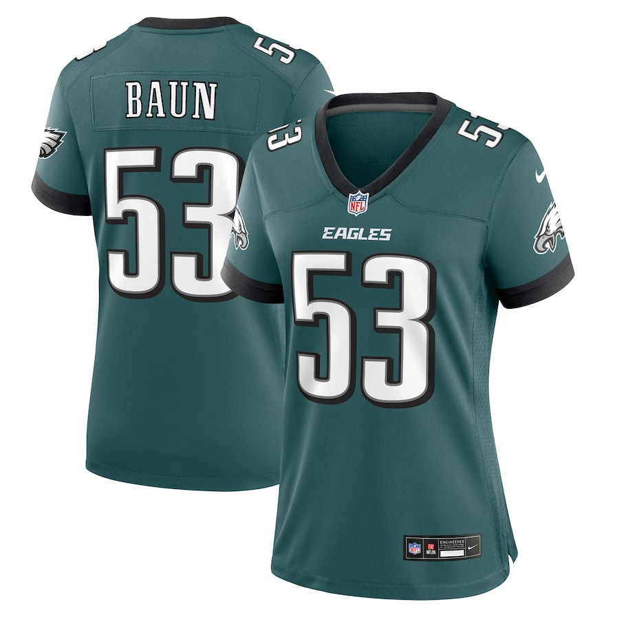 Zack Baun 53 Philadelphia Eagles Women's Game Jersey - Midnight Green JS1176 Saliibo